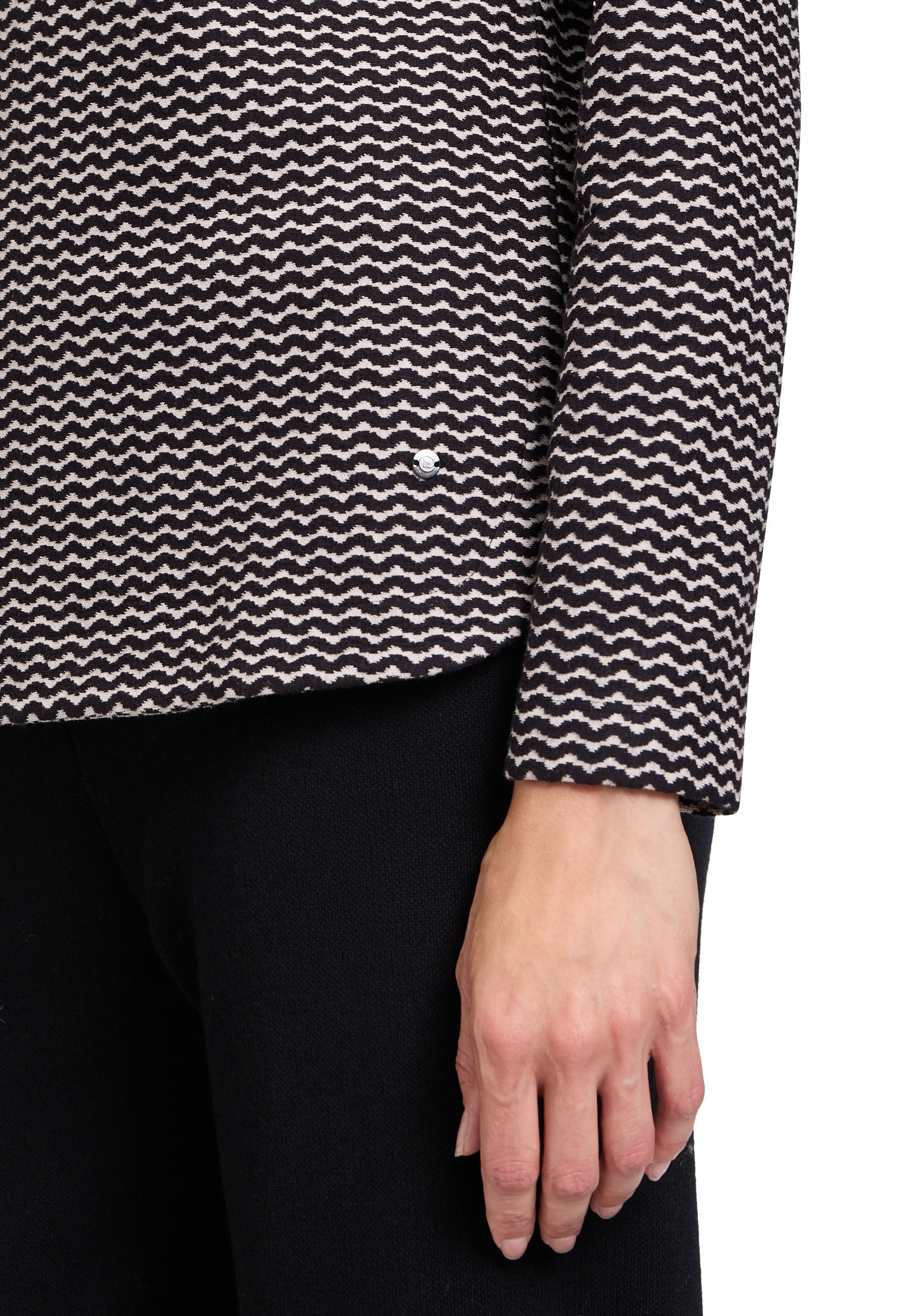 Betty&Co Langarmshirt »Casual-Shirt mit Wellenstruktur«