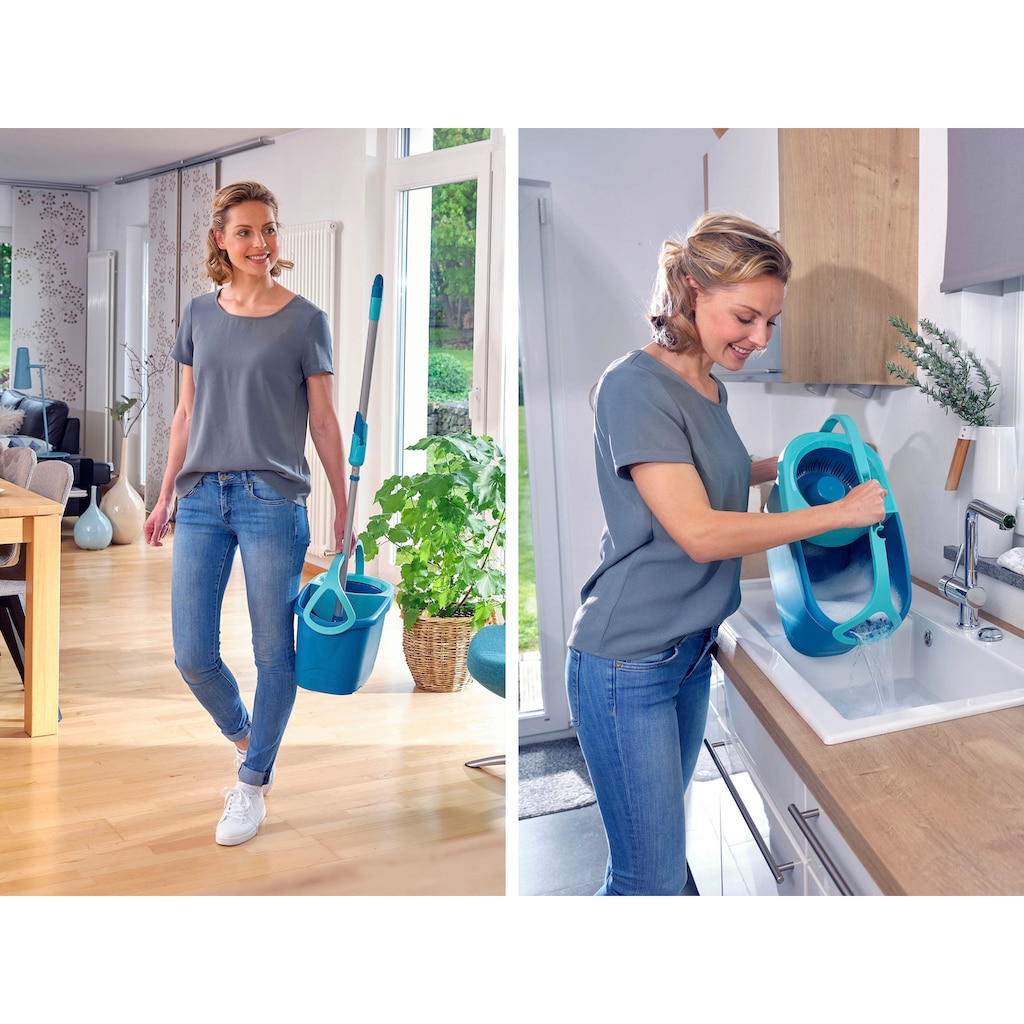 Leifheit Bodenwischer-Set »Set CLEAN TWIST Disc Mop Ergo Mobile«