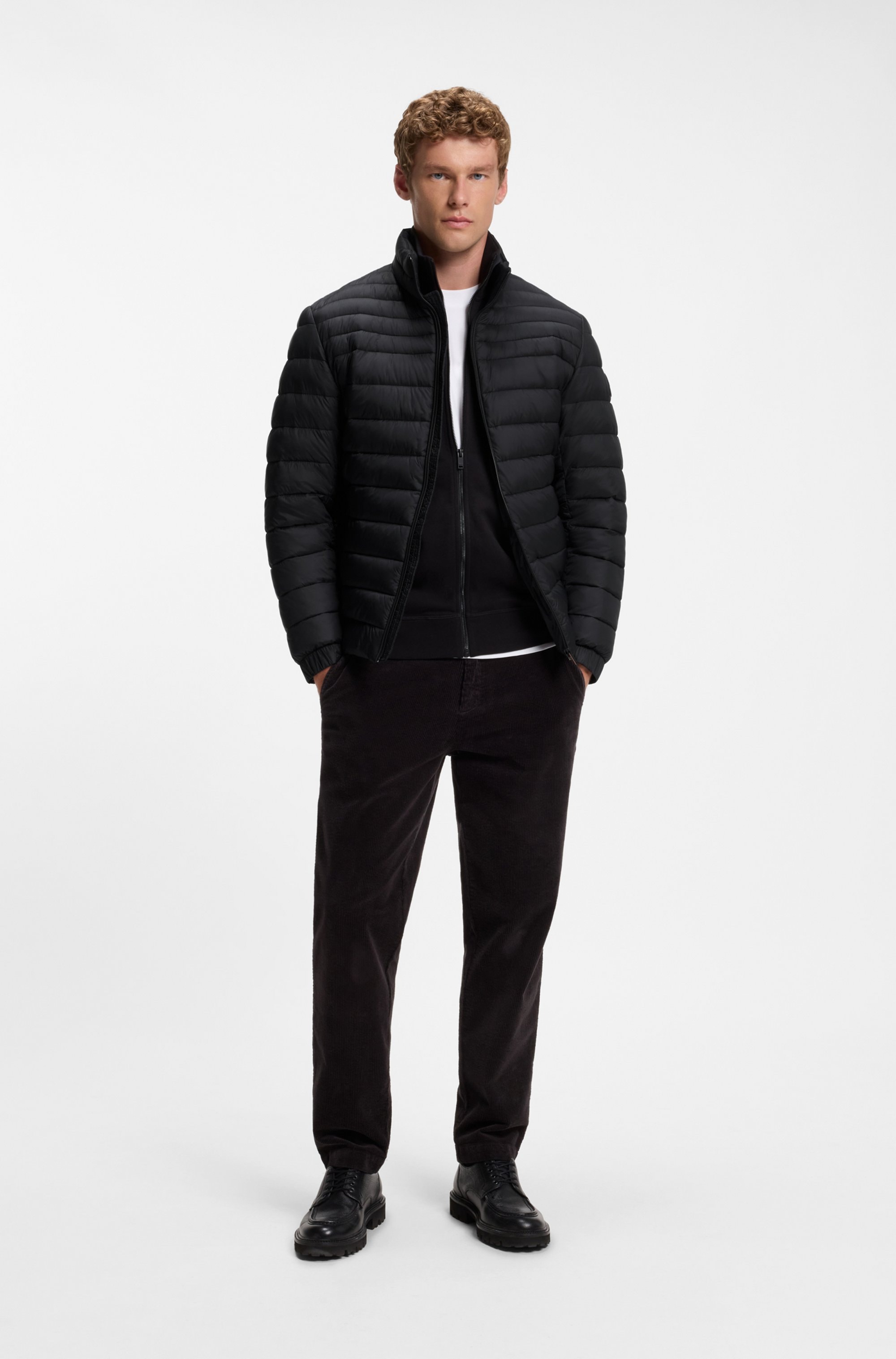 BOSS ORANGE Steppjacke »Oden« ohne Kapuze mit Stehkragen, slim fit, federleicht wasserabweisend