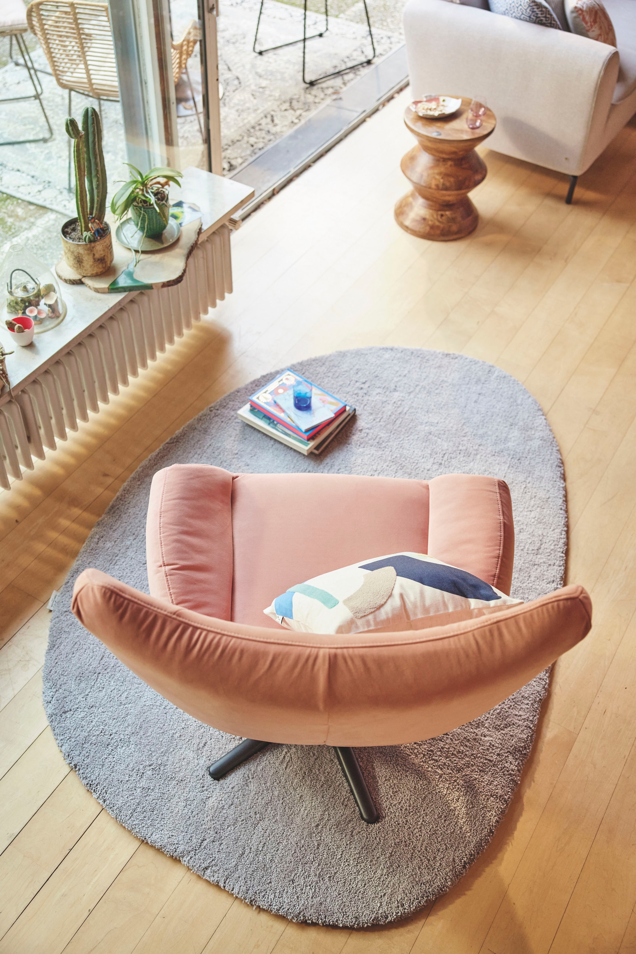 TOM TAILOR HOME Hochflor-Teppich »Shaggy Teppich Cozy« oval 25 mm Höhe Uni Farben, auch in Pastell Farben, weich & kuschelig, organische Form