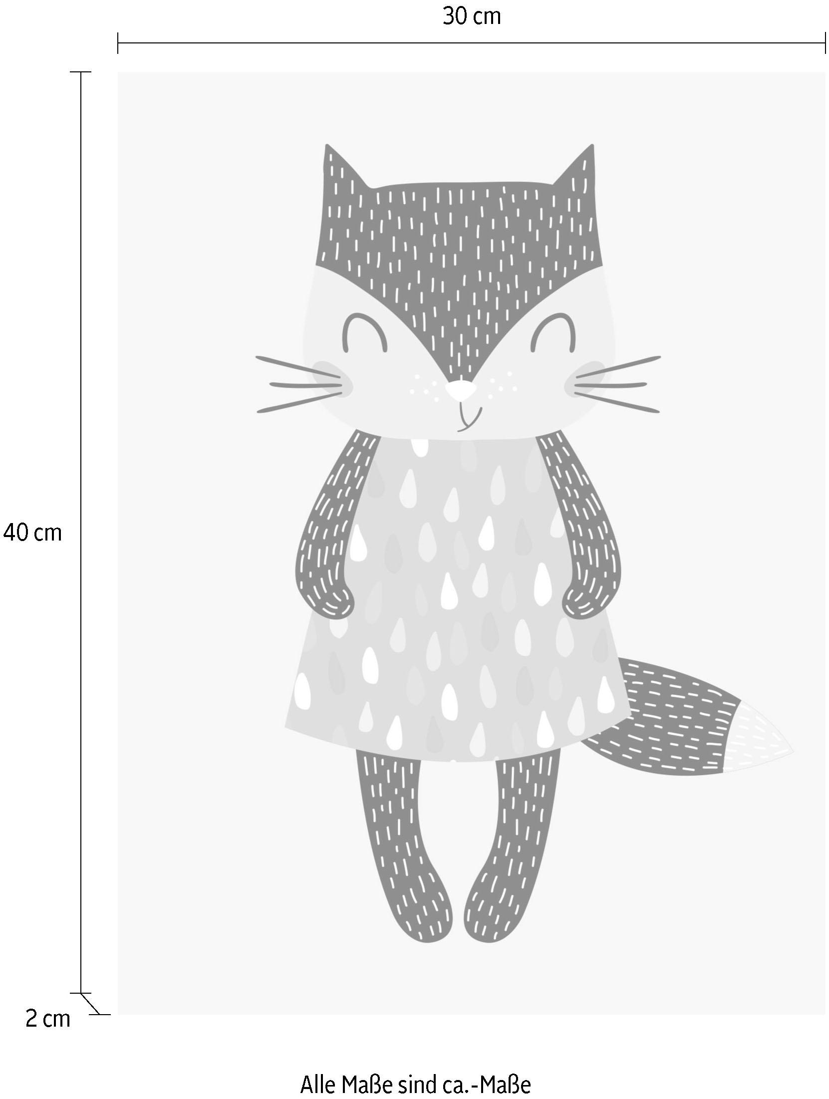 Lüttenhütt Leinwandbild »Katze«, Kind-Kinder-Katze-Katzenbilder-Tiere, Premium-Leinwandstoff, Handarbeit aus Deutschland, Kindermotiv