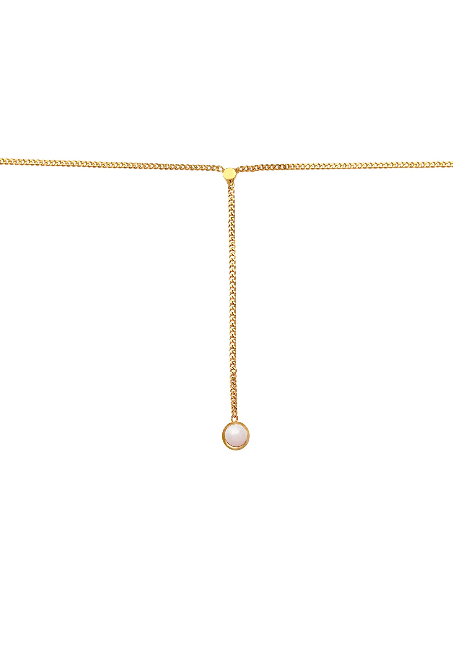 Elli Choker »Halskette Choker Y-kette Solitär Rosa Quarz Rund 925 Silber«