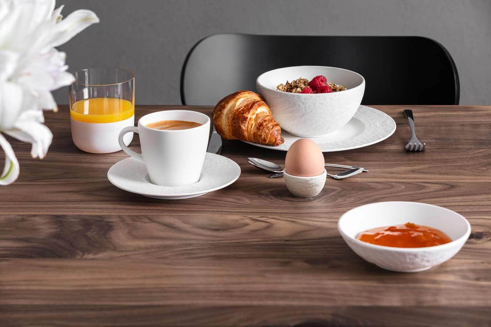 Villeroy & Boch Eierbecher »Eierbecher Manufacture Rock Blanc ø 4,8 cm 6er Set weiß«