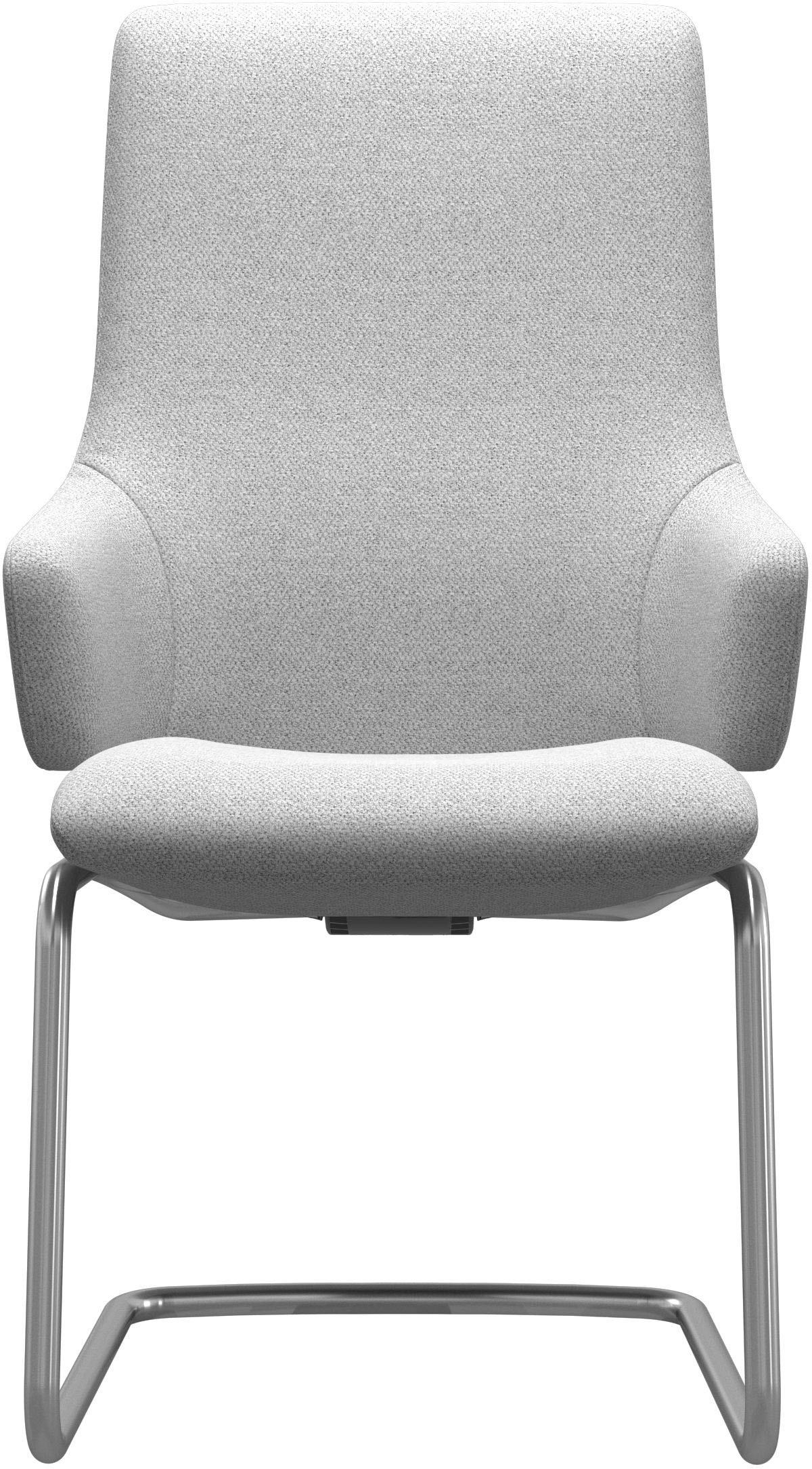 Stressless® Polsterstuhl »Laurel«, ROHLEDER Stoff Q2 FARON, High Back mit Armlehne, Größe L, mit Beinen aus Stahl in Schwarz matt