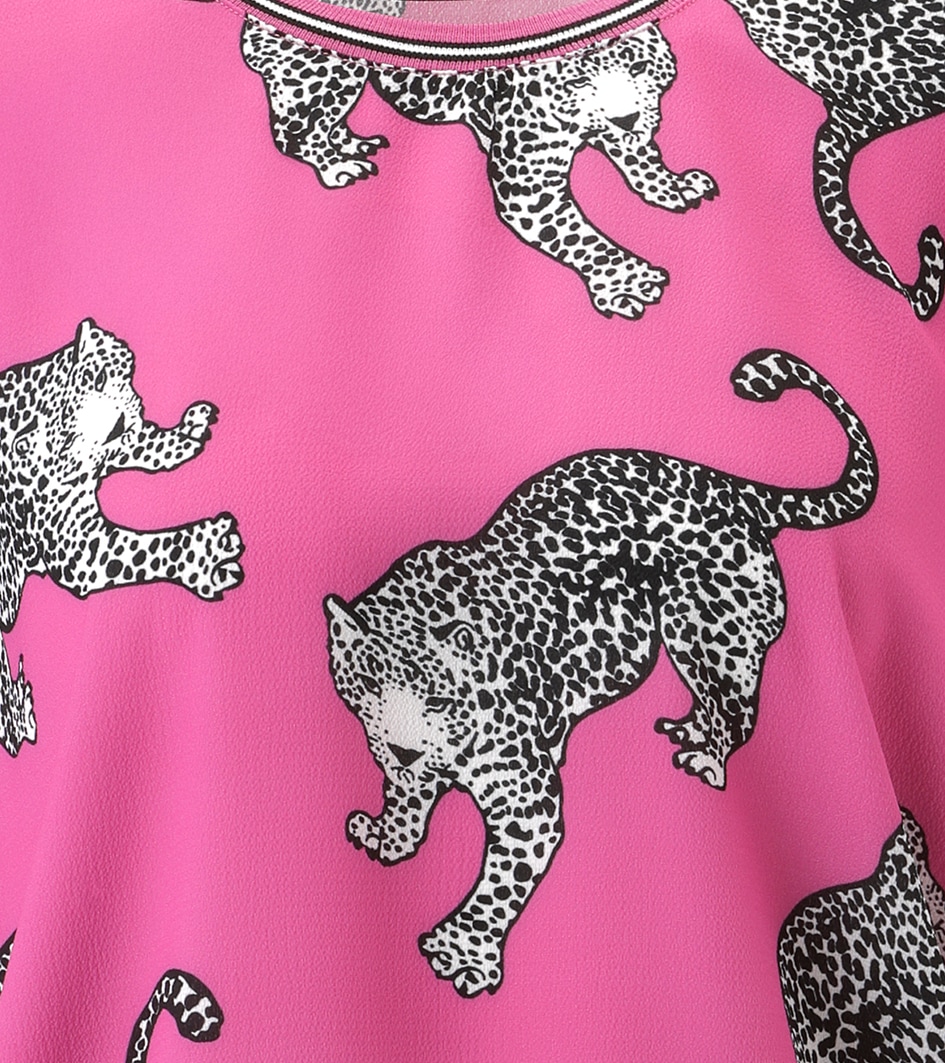 Aniston SELECTED Shirtbluse mit gestreiften Bündchen und Lepoarden-Druck allover - NEUE KOLLEKTION