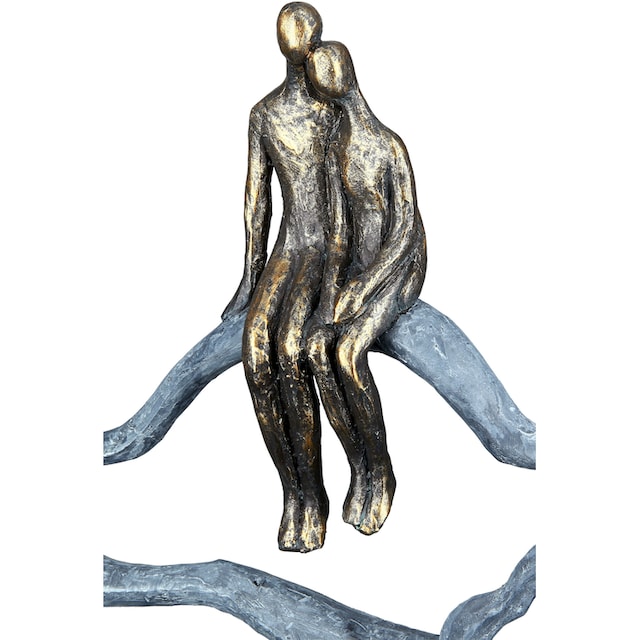 Casablanca by Gilde Dekofigur »Skulptur Lovecloud, bronzefarben/grau«, grau  auf Rechnung kaufen