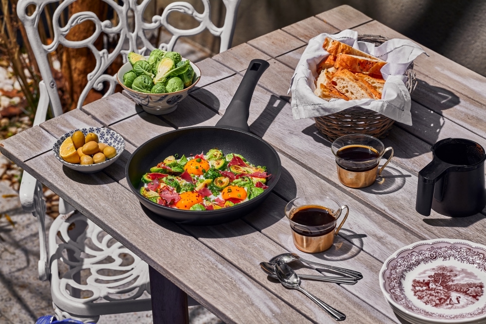 RESTO Kitchenware Pfannen-Set »Sagitta, antihaftbeschichtet und spülmaschinenfest« Aluminium Set, 1x Bratpfanne Ø 20, 1x Bratpfanne Ø 24, 1x Bratpfanne Ø 28, 3 Stk. tlg. für alle Herdarten geeignet, auch Induktion