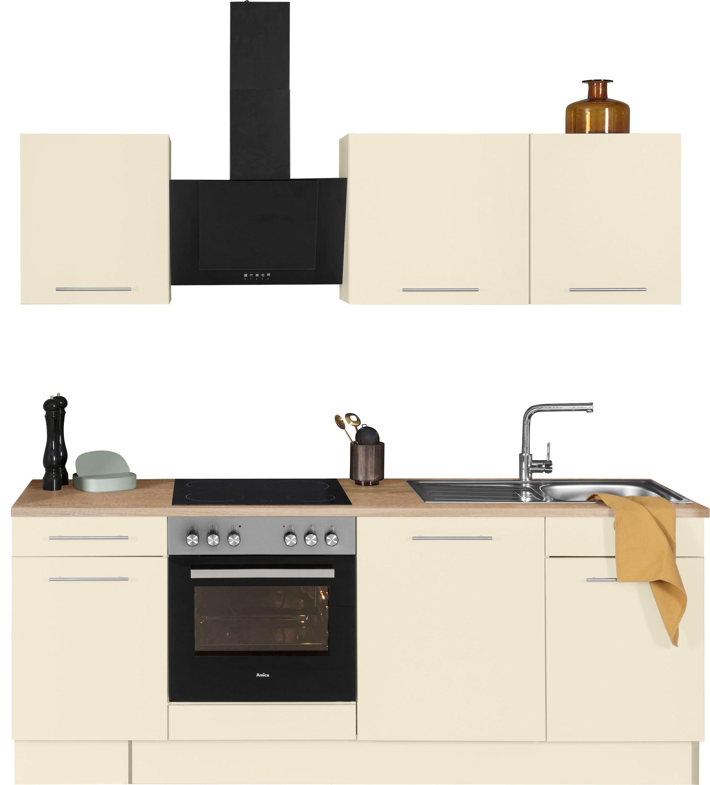 wiho Küchen Küchenzeile "Ela" Breite 220 cm, Soft-Close-Funktion, höhenverstellbare Füße