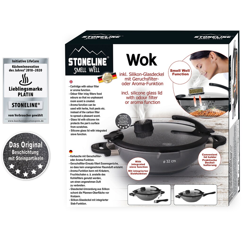 STONELINE Wok »Smell Well«, Aluminiumguss, (7 tlg.)