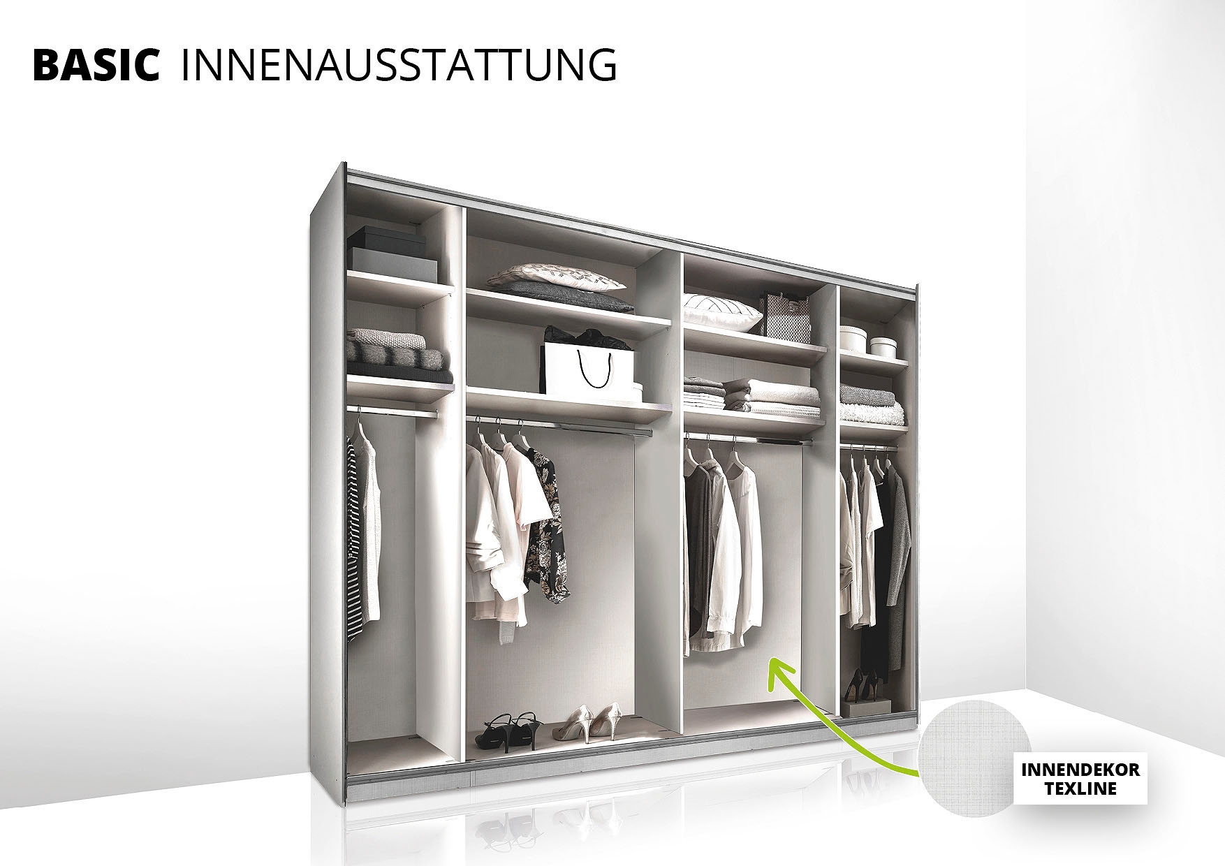 STAUD Schwebetürenschrank »Sonett 200, Made in Germany« mit vier verschiedenen Ausstattungsvarianten