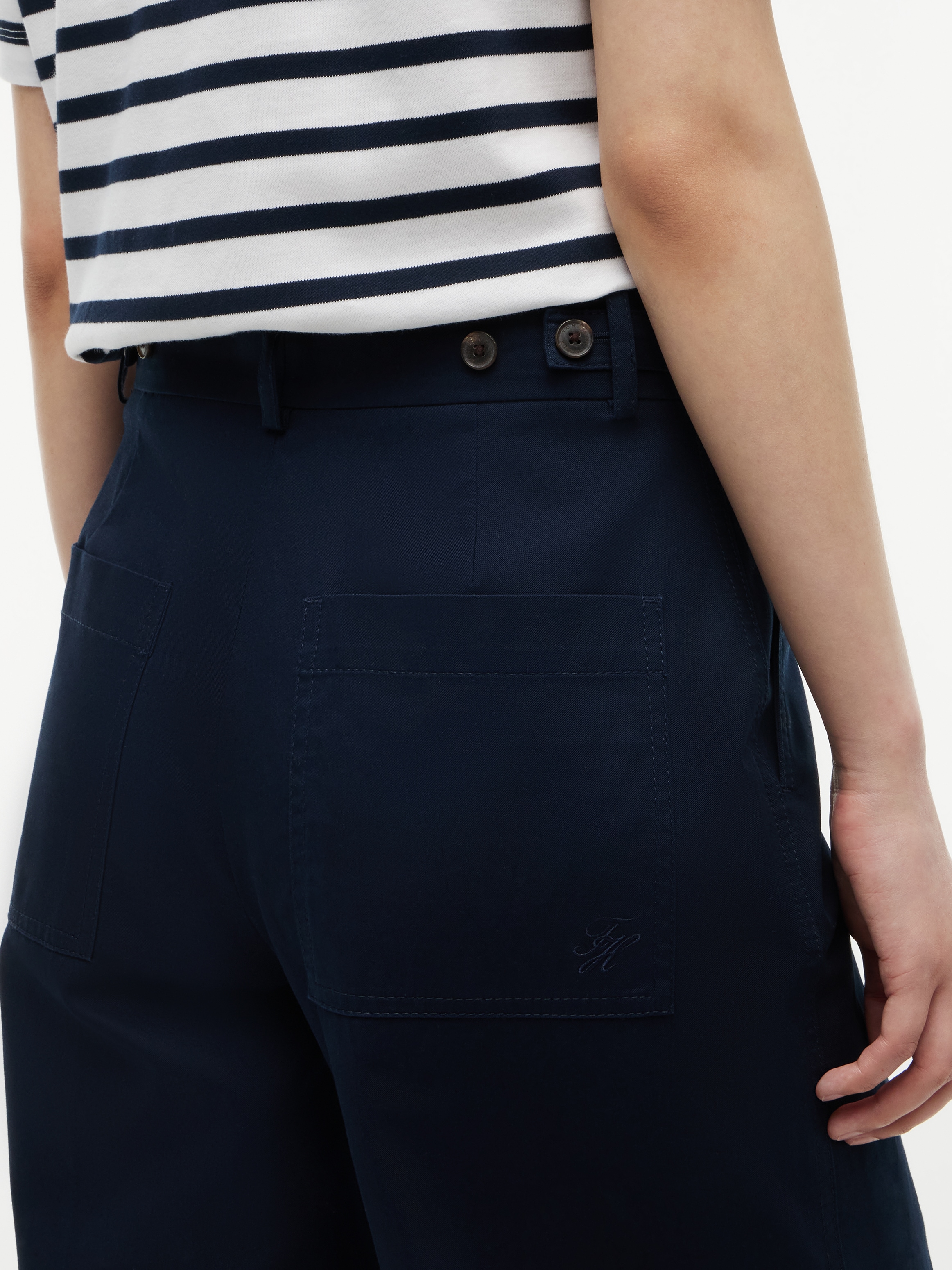 Tommy Hilfiger Anzughose »CHINO DRESSING WIDE LEG«  Aus reiner Baumwolle, mit weiter Beinform