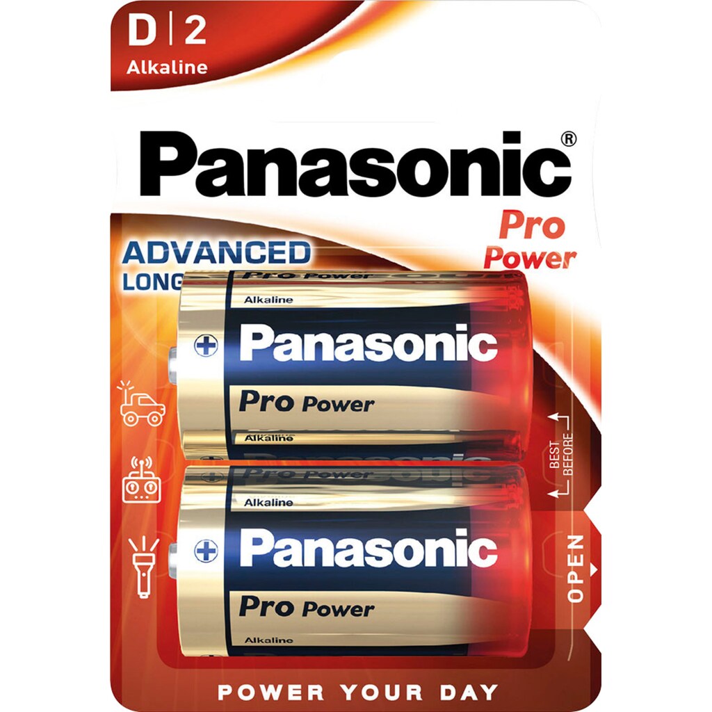 Panasonic Batterie »Pro Power - D«, LR20, 1,5 V, (Set, 2 St.)