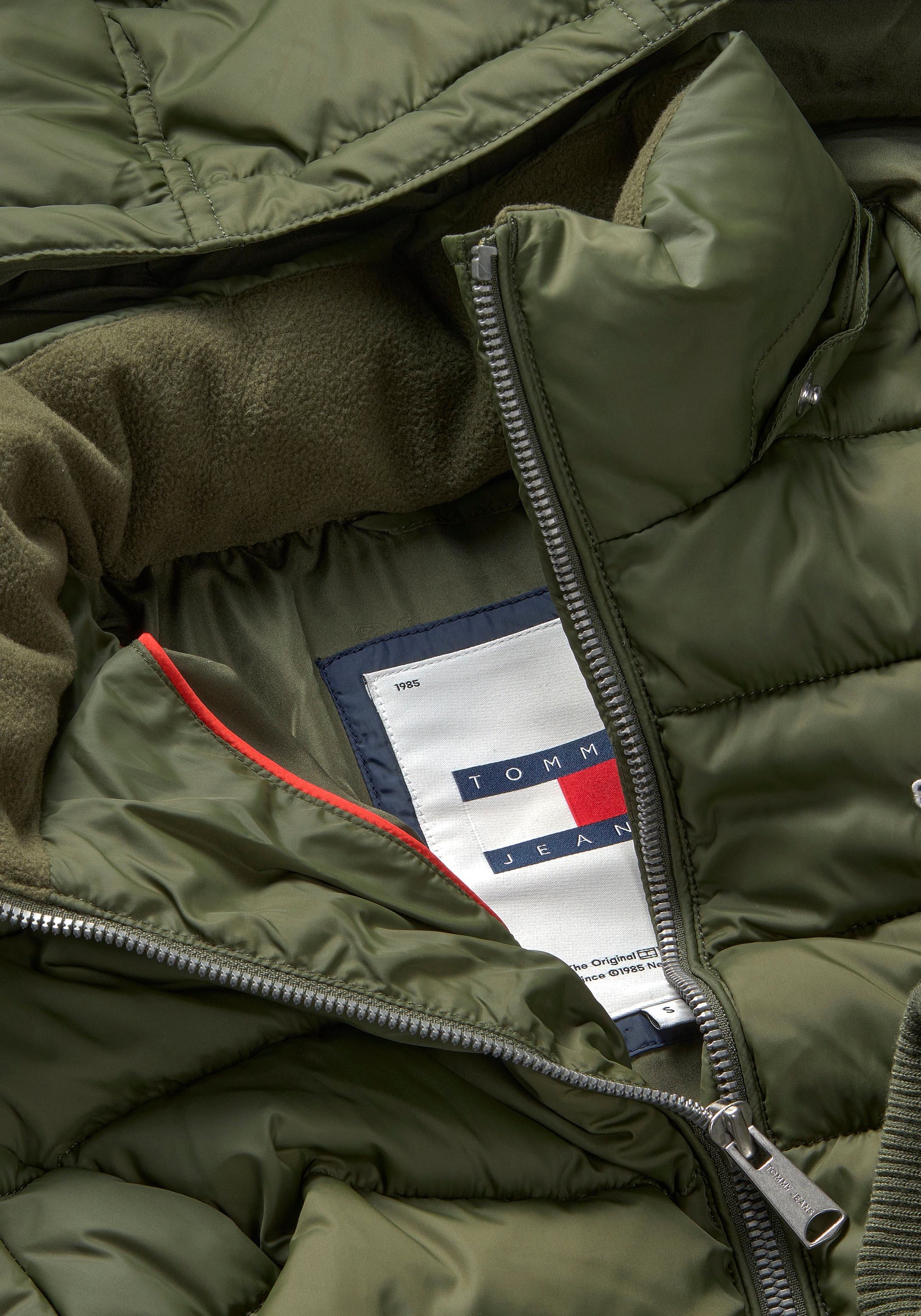 Tommy Jeans Steppjacke »TJW BASIC HOODED JACKET«, mit Kapuze, mit Kapuze
