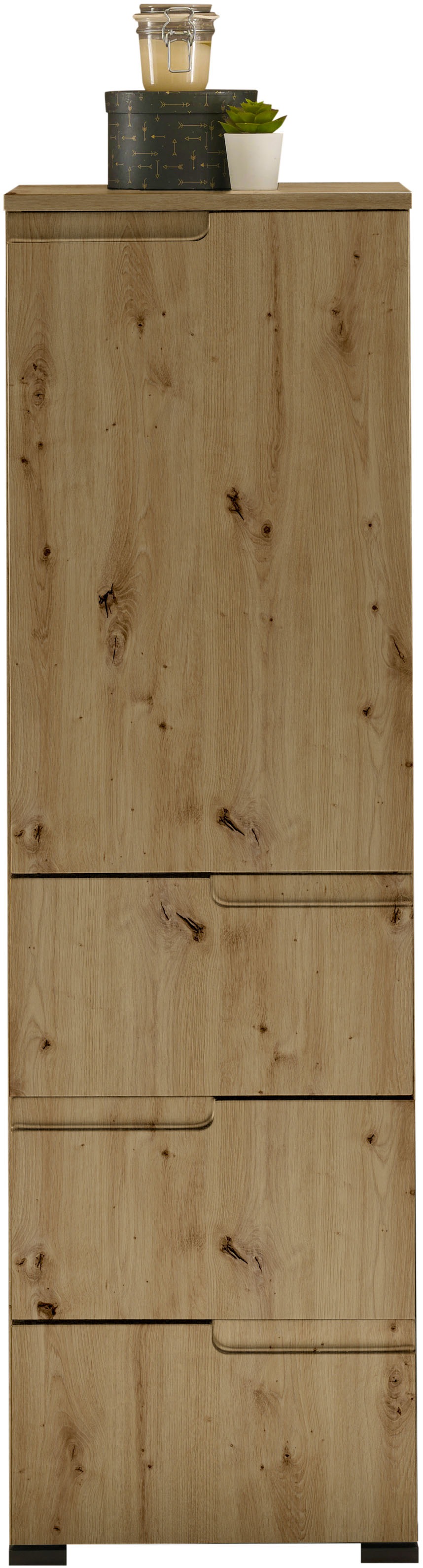 BASIC by Balculina Midischrank »Spice, Badezimmerschrank BxTxH 40x134x32 cm« 1 Stk. tlg. Breite 40 cm, Griffmulden,