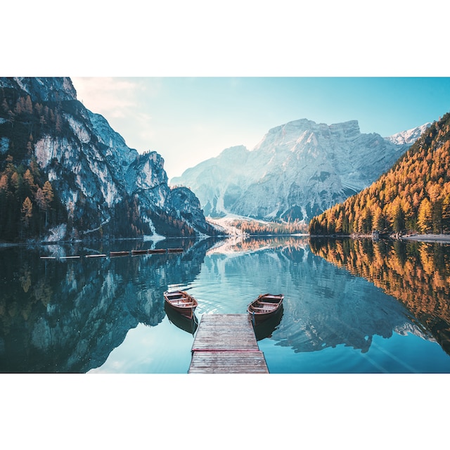 Bönninghoff Leinwandbild »Pragser Wildsee«, Seelandschaft-Italien, (1 St.),  BxH: 118x78 cm auf Raten bestellen