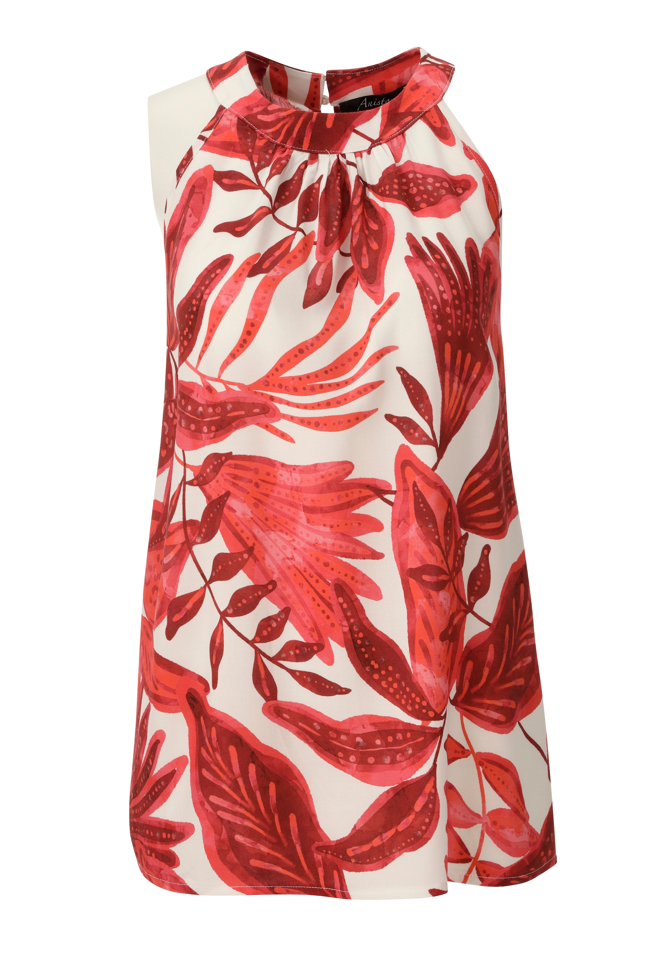 Aniston CASUAL Blusentop mit großflächigen Blättern bedruckt - NEUE KOLLEKTION