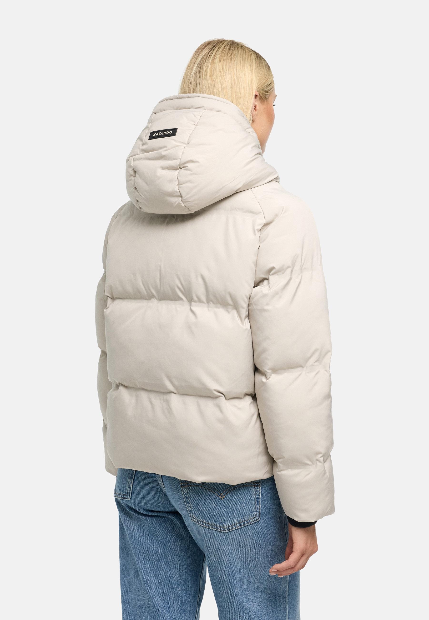 Navahoo Winterjacke »Winterjacke Petit-Puffy 14« mit Kapuze Damen Jacke mit verschweißter Steppung