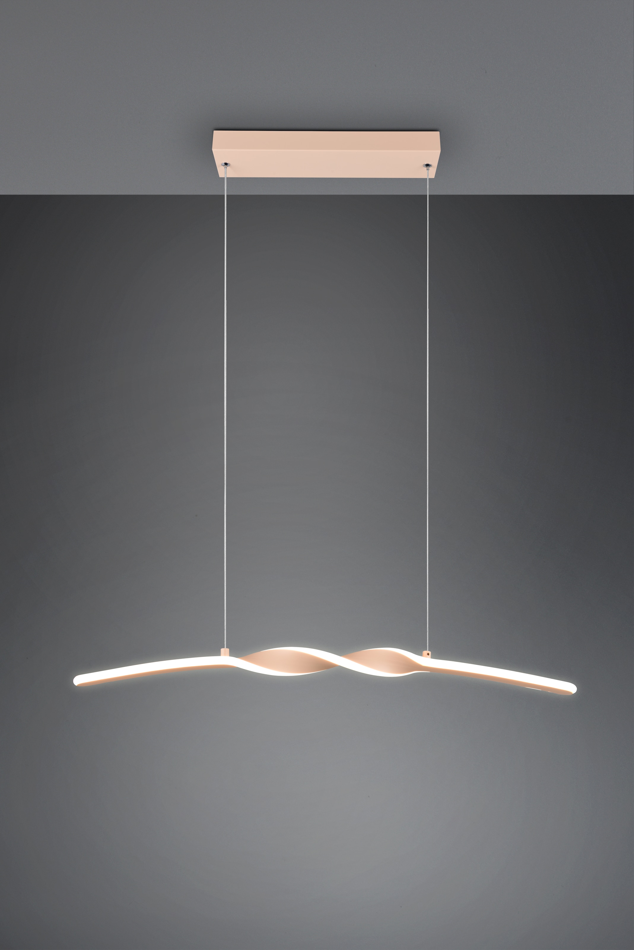 REALITY Leuchten LED Pendelleuchte »GINKO, Hängeleuchte LED 18W 1980 Lumen 3000K warmweiß« LED-Board 1 Stk. Warmweiß Hängelampe Esszimmer, höhenverstellbar bis max 150cm, Breite 79 cm