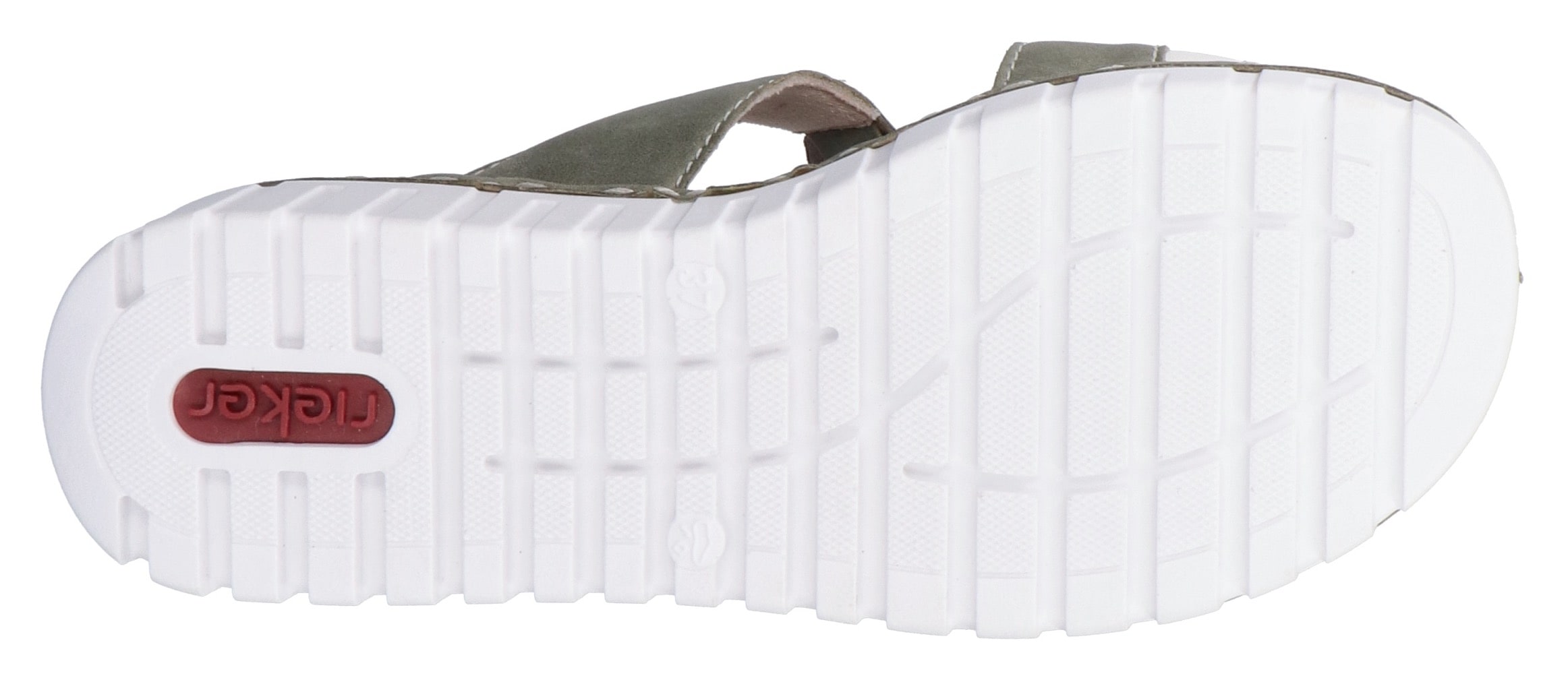 Rieker Keilpantolette, Sommerschuh, Strandschuh, Keilabsatz, mit zwei Klettverschlüssen