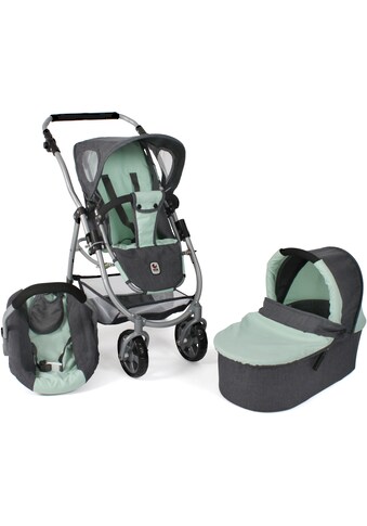 Kombi-Puppenwagen »Emotion All In 3in1, Grau-Mint«