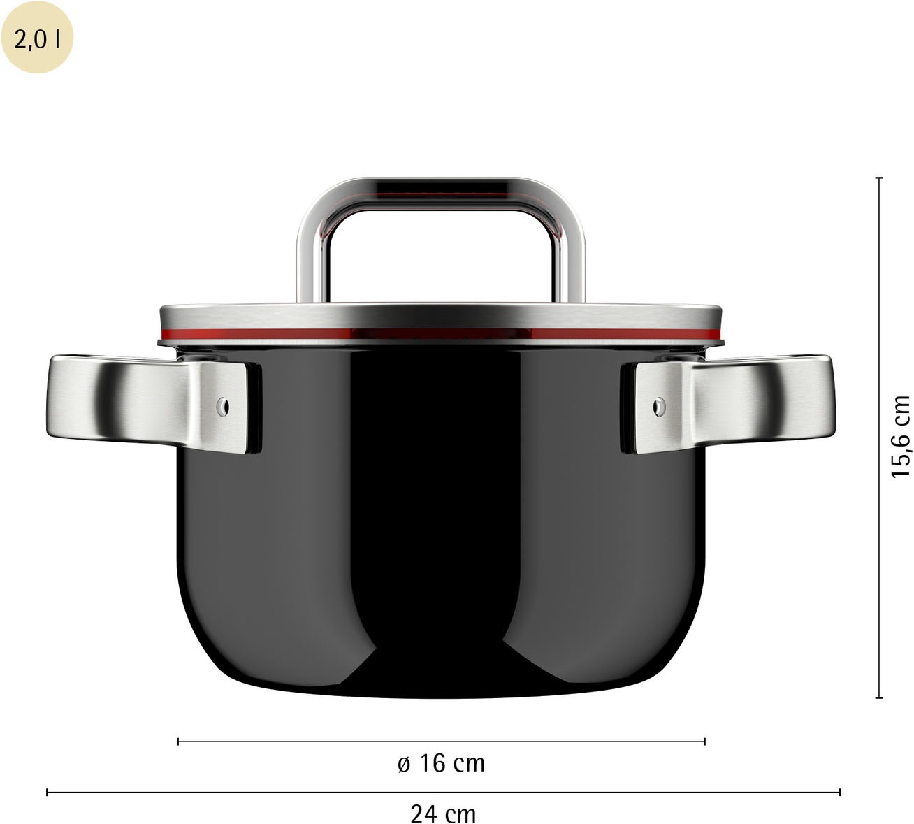 WMF Kochtopf »Fusiontec Function Pro« 1 tlg. tlg. Edelstahl | Glas