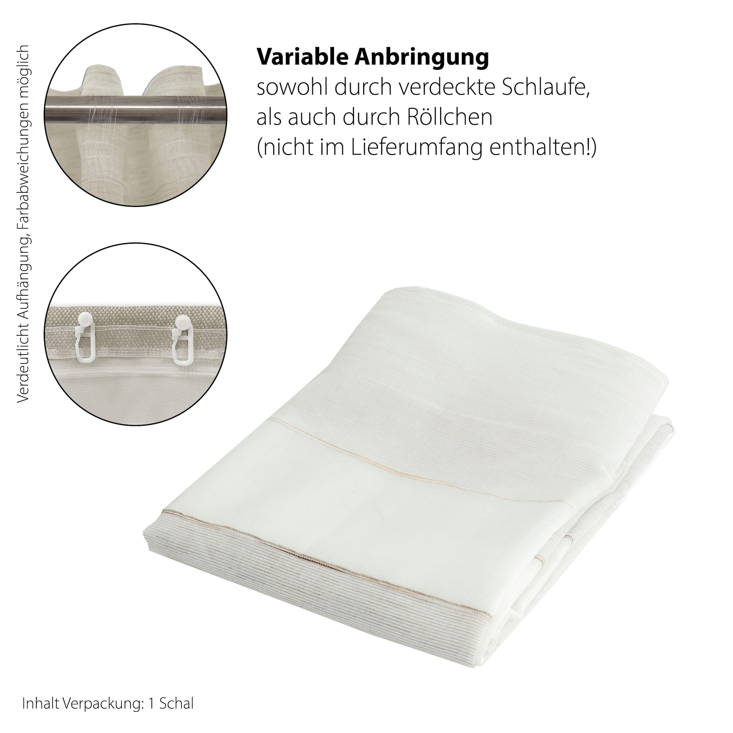 HOMING Vorhang »Kiran«, (1 St.), Fertigschal Kiran