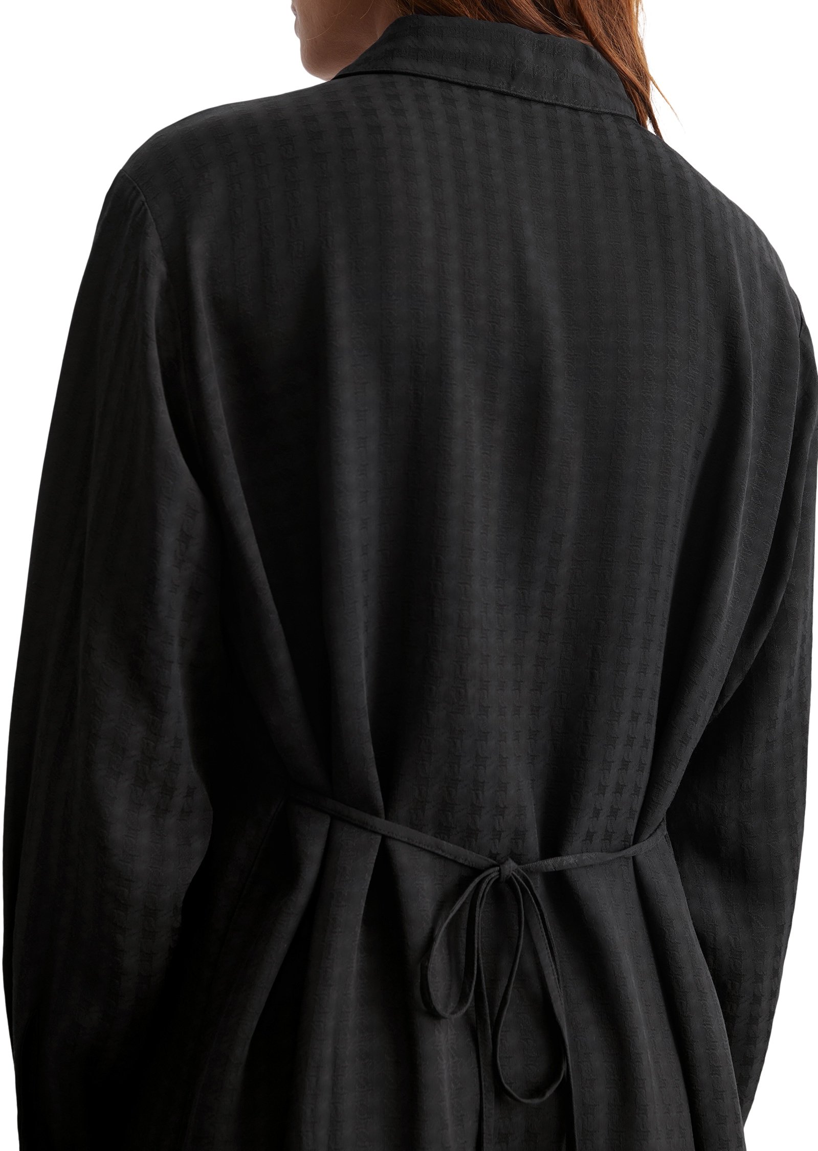 Marc O'Polo DENIM Hemdblusenkleid, mit schmalem Bindegürtel, in lässiger Pepita-Optik