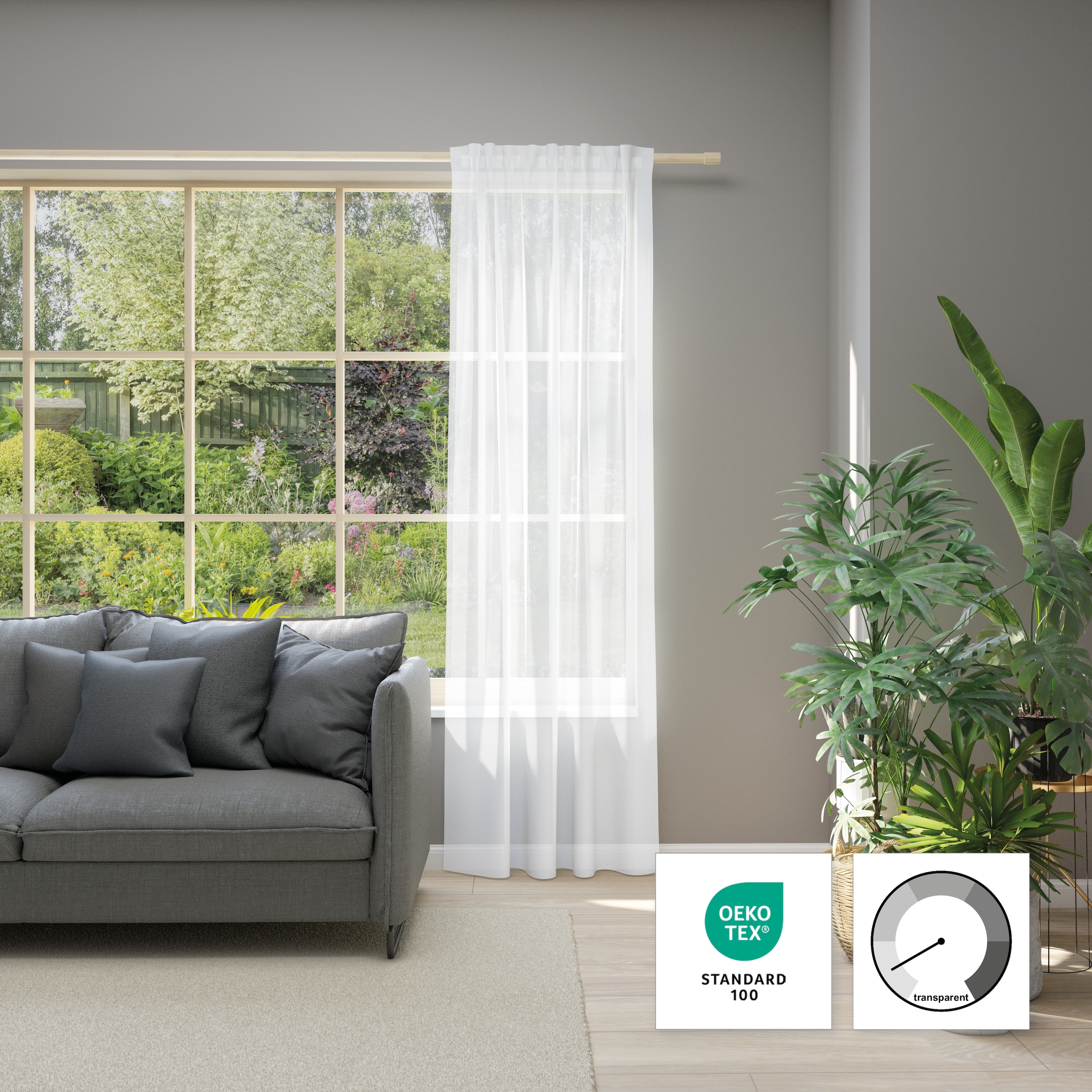 Neutex for you! Vorhang »Allure« Multifunktionsband 1 Stk. tlg. Schal mit Multifunktionsband, Breite 140 cm, nach Maß