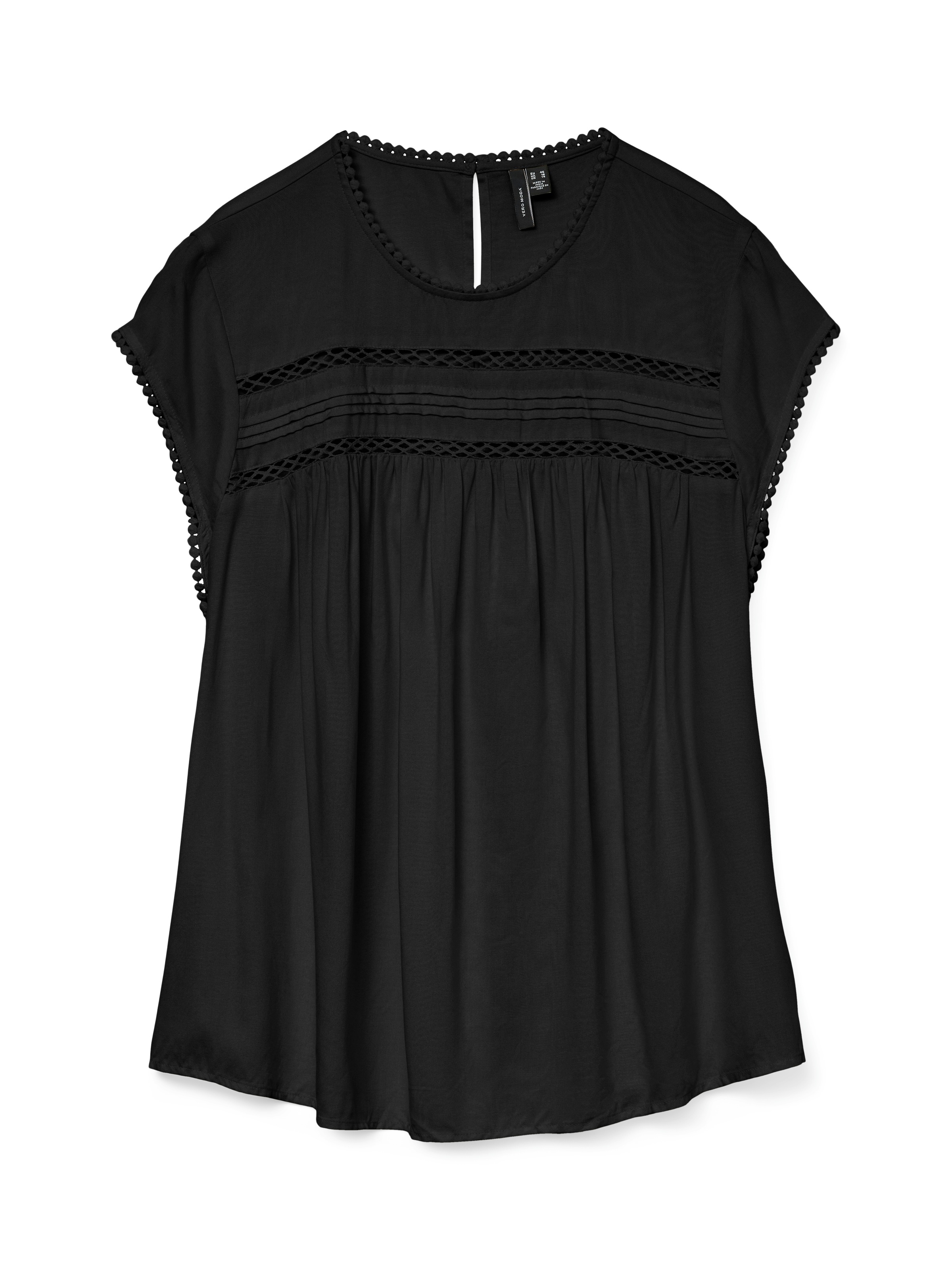 Vero Moda Curve Blusenshirt »VMDEBBIE PLEAT S/L TOP WVN GA CURVE NOOS«