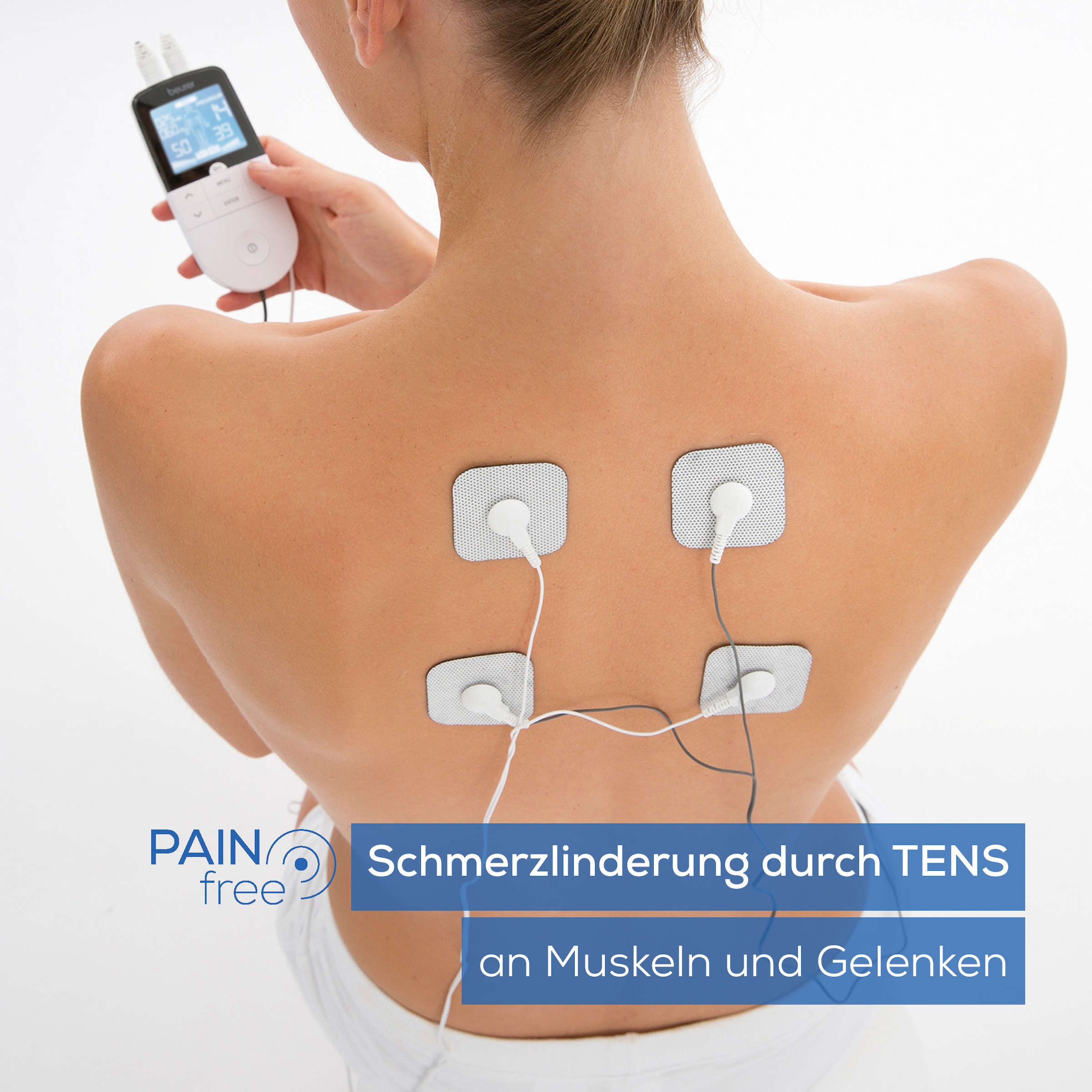 BEURER TENS-EMS-Gerät »EM 49 Reizstromgerät zur Schmerzlinderung mit 4 Elektroden«, 3-in-1: TENS (Schmerzlinderung), EMS (Muskelstimulation) und Massage