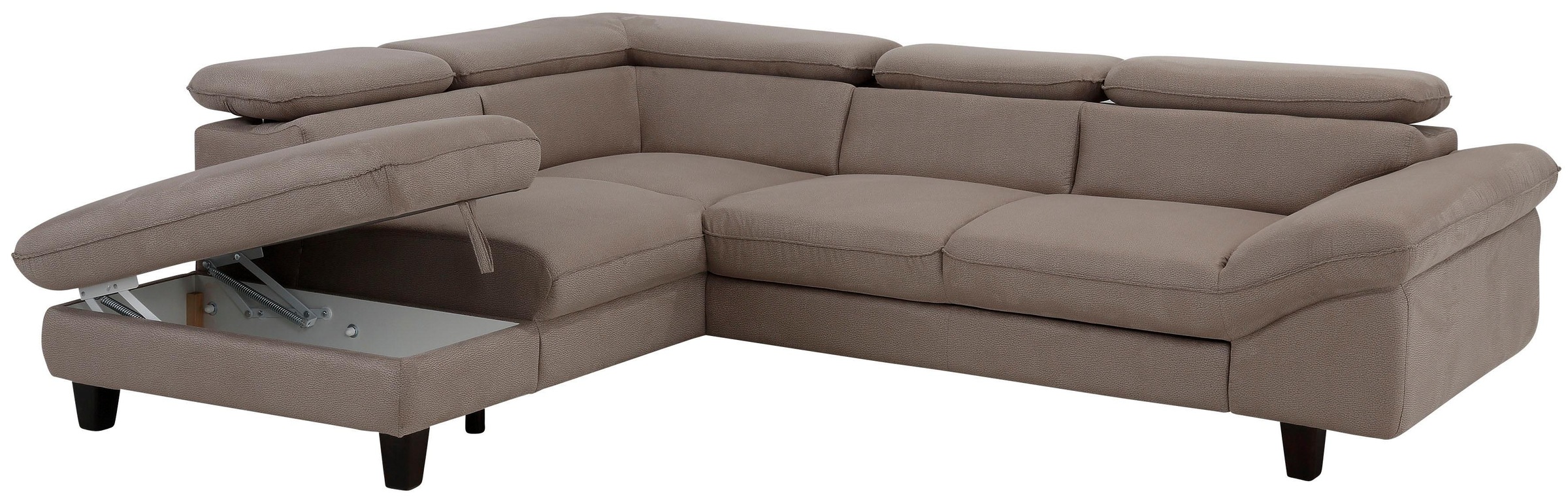 Home affaire Ecksofa »Pilot L-Form«, mit Kopfteilverstellung, wahlweise mit Bettfunktion & Bettkasten