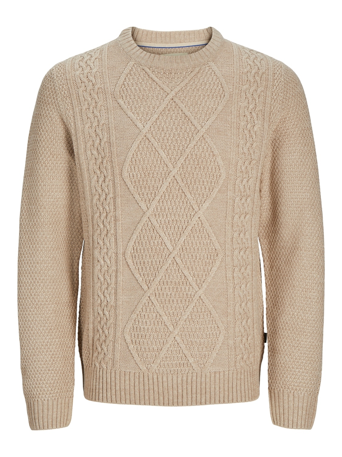 Jack & Jones Rundhalspullover »JPRBLUDIOGO CABLE KNIT LN«