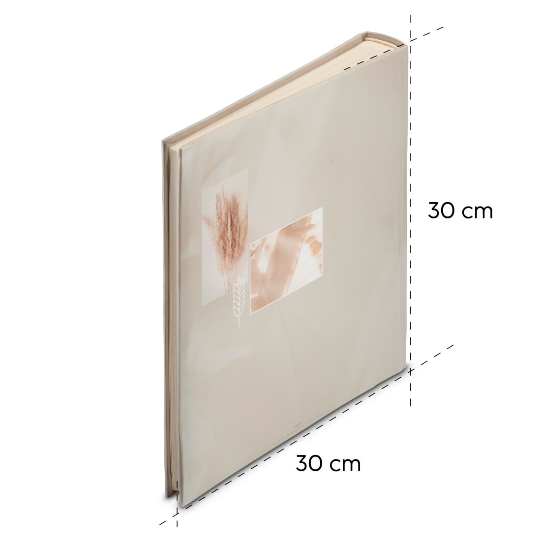 Hama Fotoalbum »Fotoalbum Jumbo Bildformat 30x30 cm, 100 weiße Seiten, Cotton« Zum Selber Einkleben, Selbstgestalten, elegantes Design