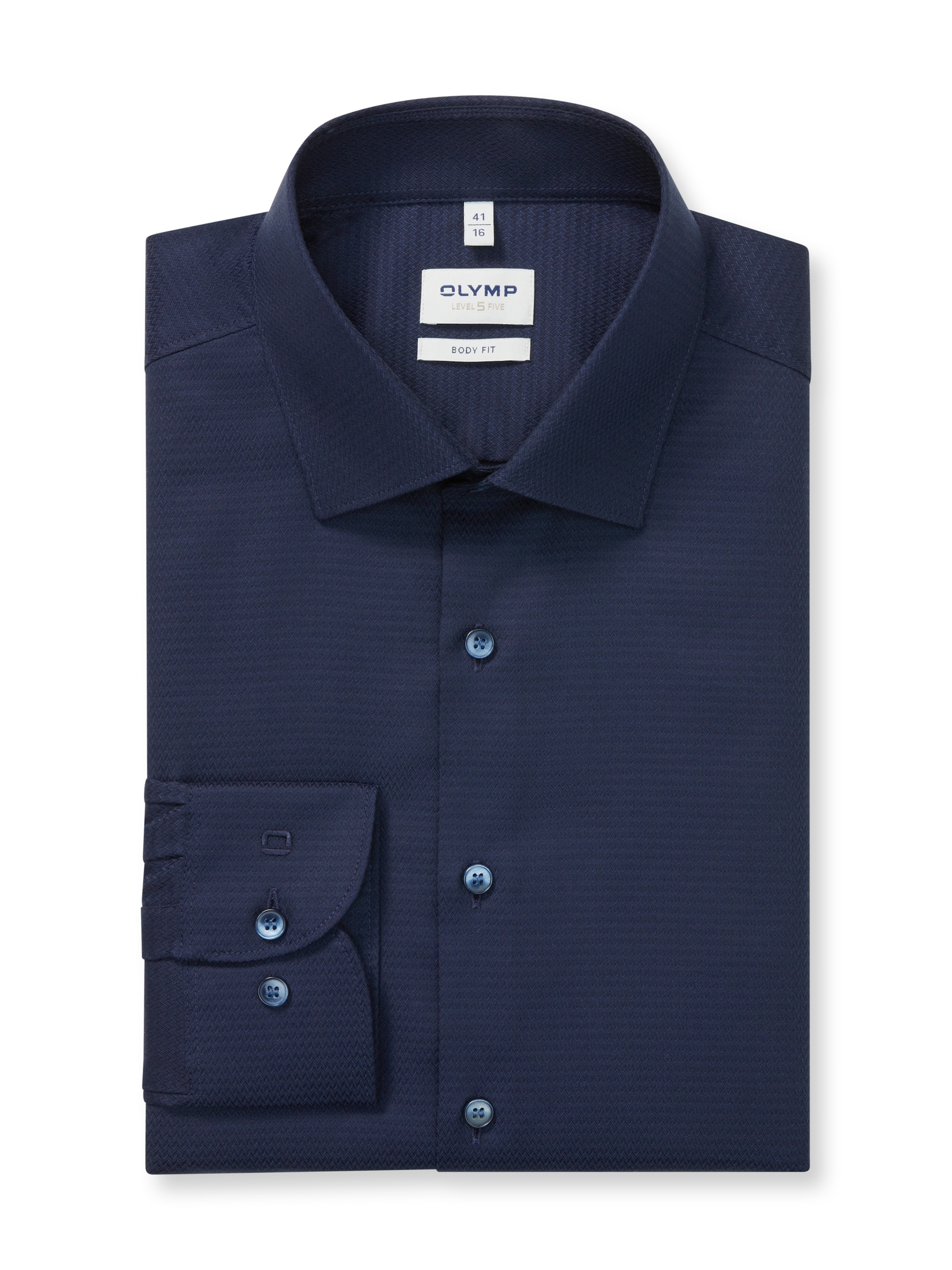 OLYMP Businesshemd »Level 5« Body Fit, New York-Kentkragen, modisches Muster