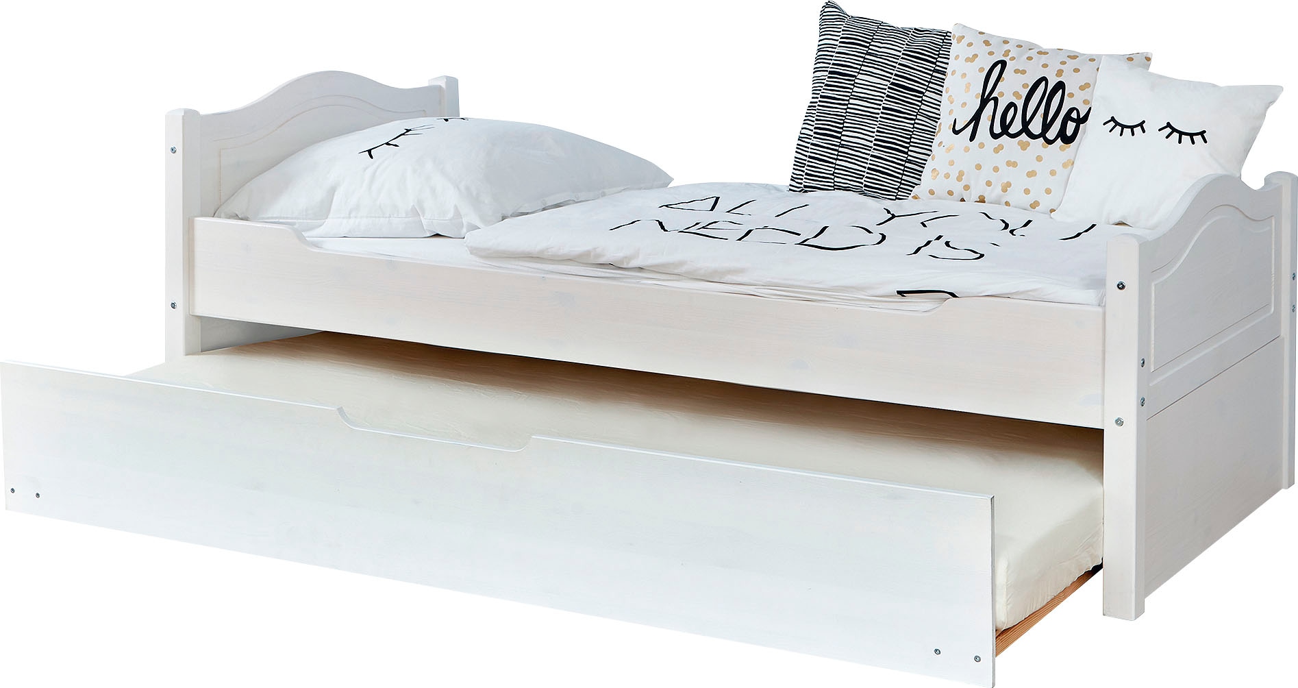 Ticaa Jugendbett »Leni«, Einzelbett, inkl. Zusatzbett und Rollrost