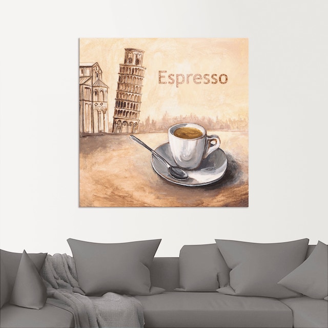 Artland Wandbild »Espresso in Pisa«, Kaffee Bilder, (1 St.), als Alubild,  Leinwandbild, Wandaufkleber oder Poster in versch. Größen bequem kaufen