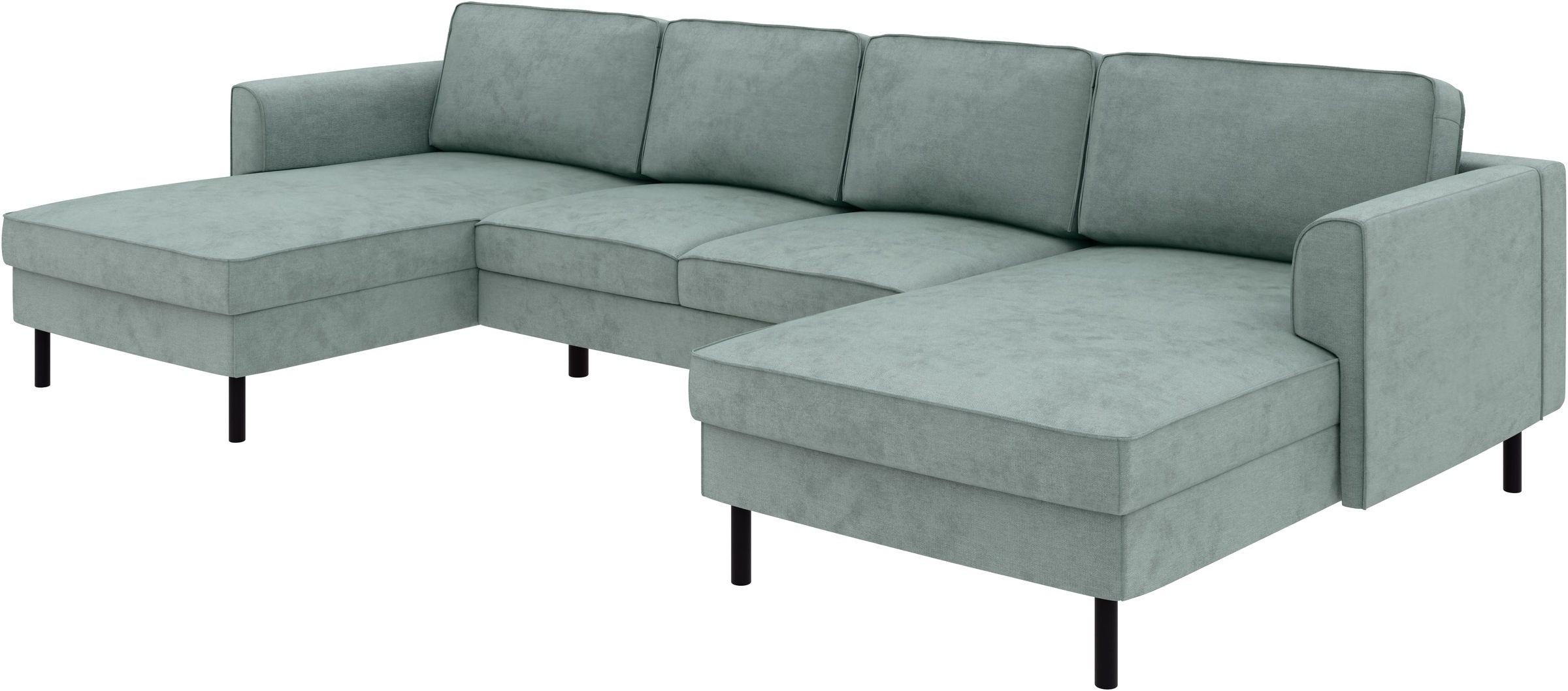 Home affaire Wohnlandschaft »Booster Couch wahlweise mit Schlaffunktion und Bettkasten-auch in Cord«, Sofa in U-Form, Breite 305 cm