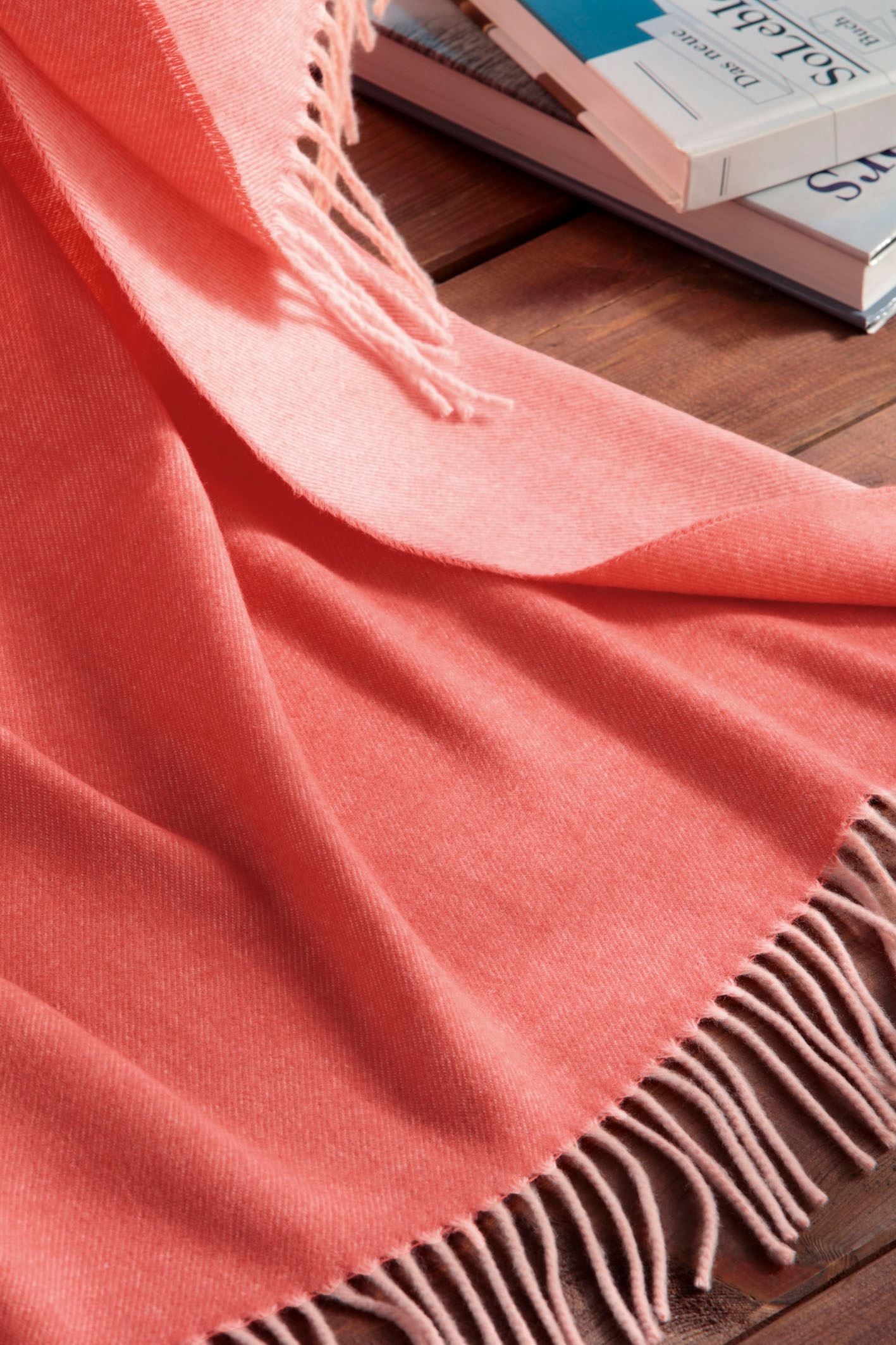 Biederlack Plaid »Twill«, mit frischen Uni-Farben, Kuscheldecke