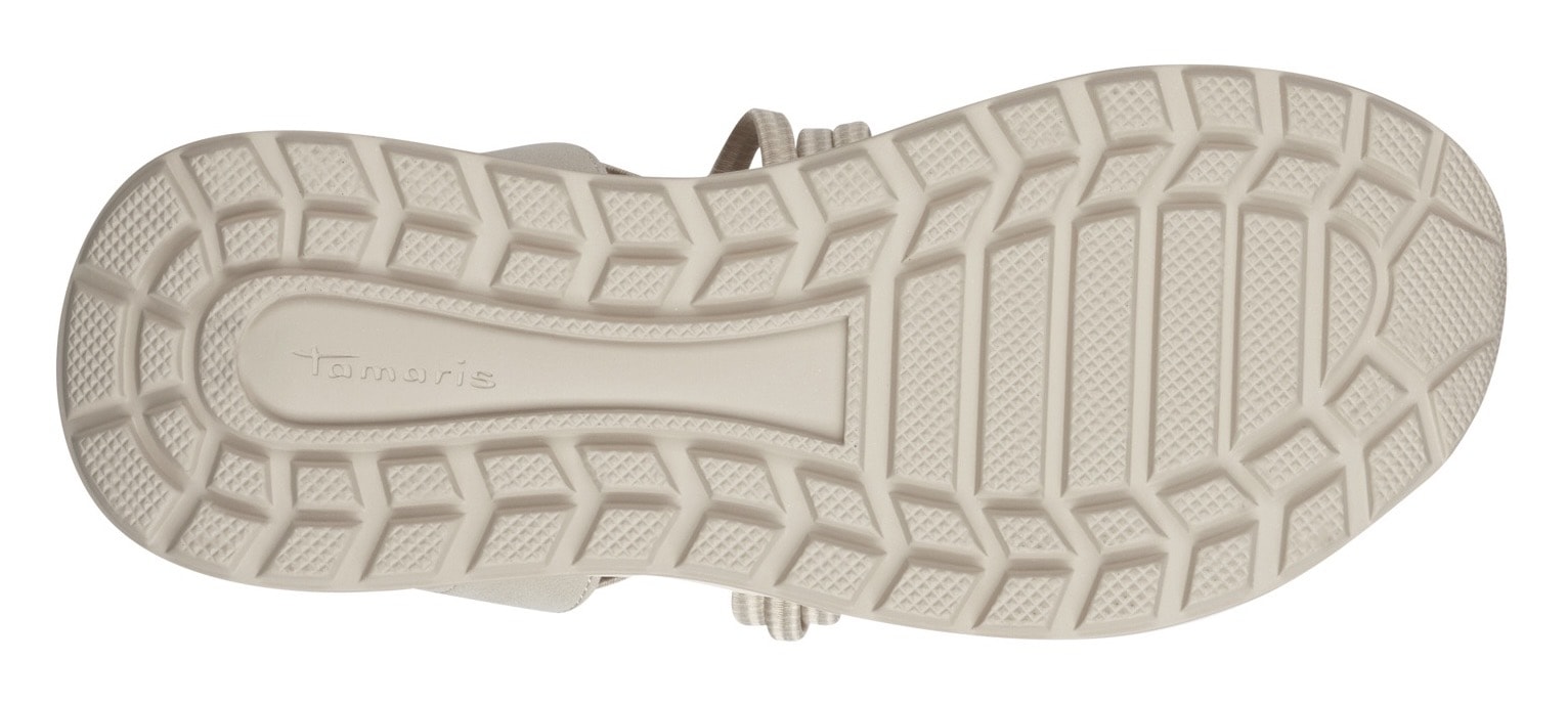 Tamaris Keilsandalette  , Plateau, Bequemschuh, Sandale mit elastischen, überkreuzten Riemchen