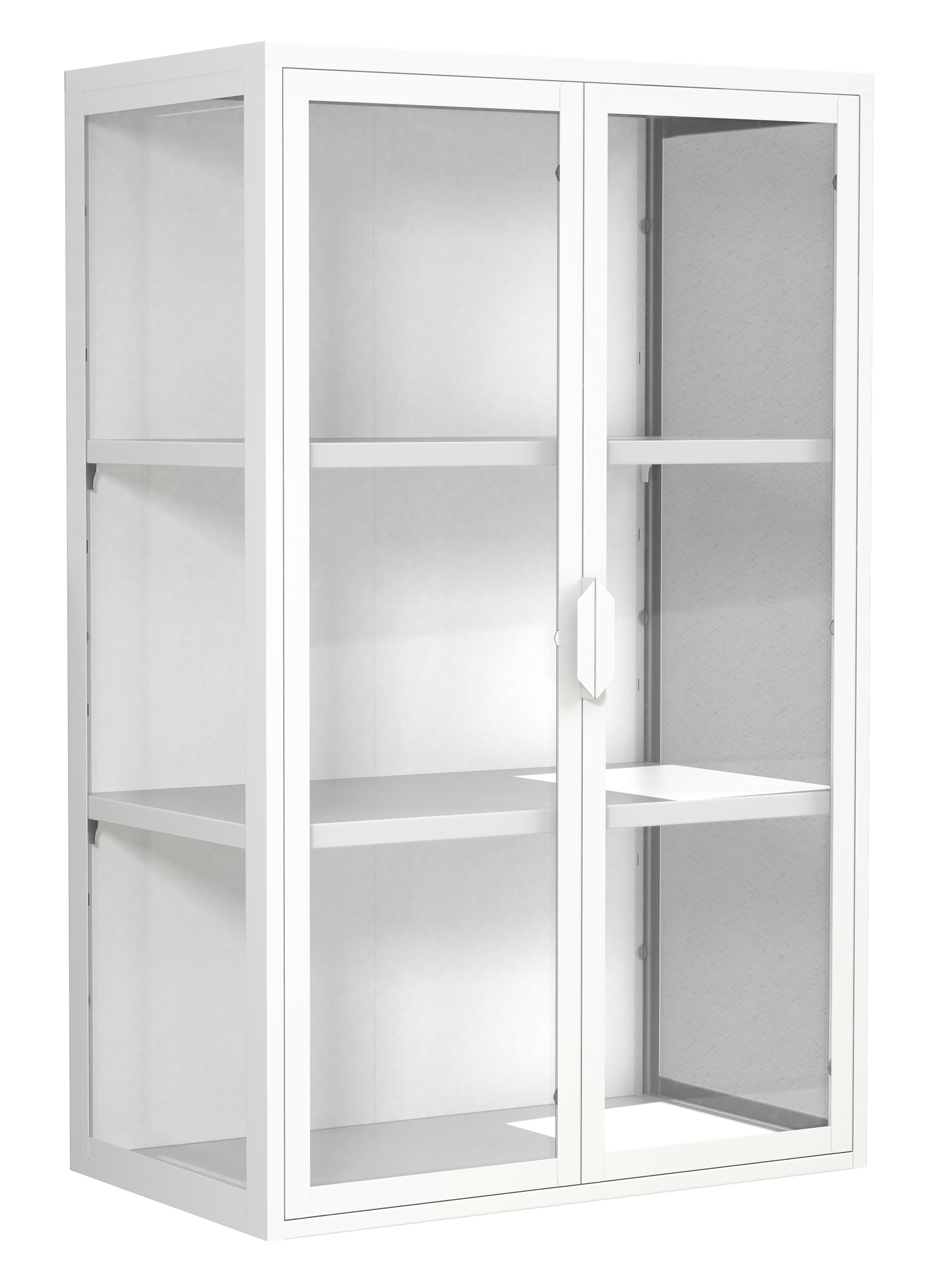 VCM Wandregal »Stahl Wandvitrine Hängevitrine Vitrine Glas Flokas«
