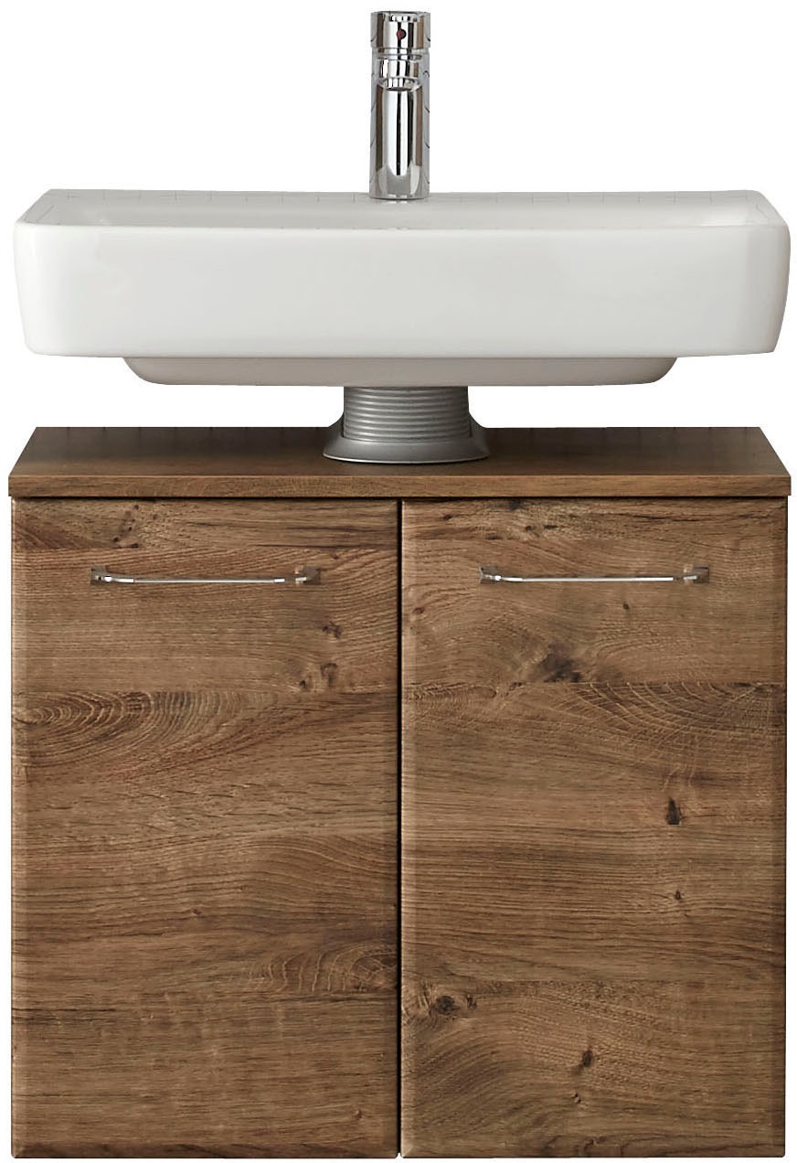 Saphir Badmöbel-Set »Quickset 943 4-teilig, Glaswaschtisch und LED-Spiegelschrank« Set, 4 Stk. tlg.