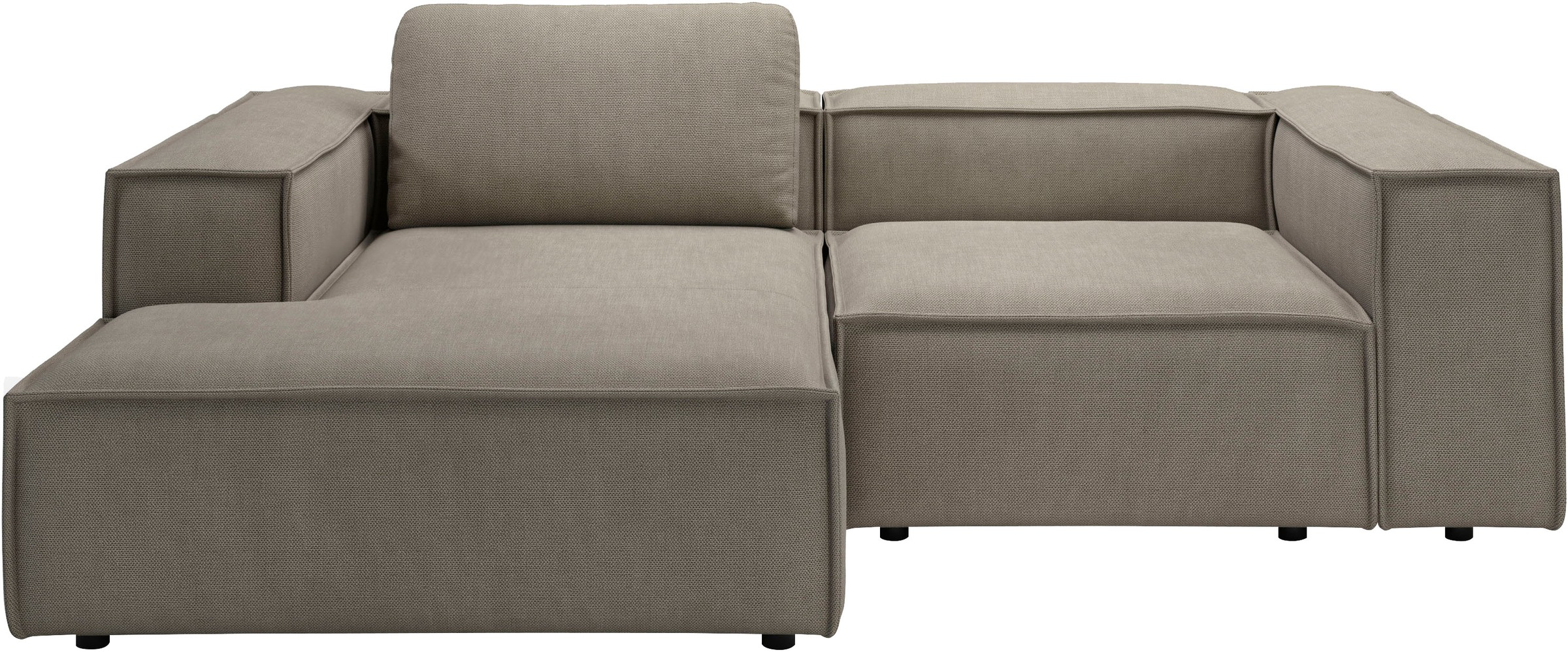 Places of Style Ecksofa »Watertown, kompakte L-Form, 246 cm breite für kleinere Räume«, modernes Ecksofa mit Feincordbezug, platzsparend & bequem