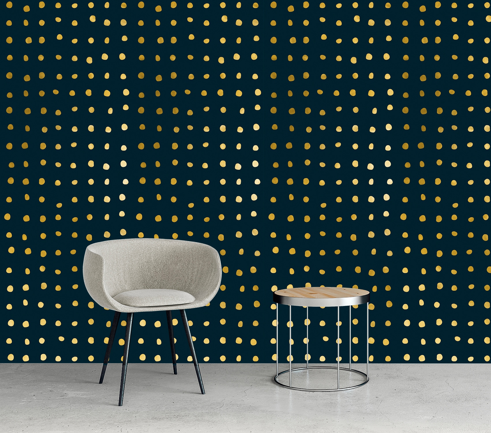 queence Vinyltapete »Skye« 3D-Optik | Motiv | bedruckt | gemustert | gepunktet glatt 90x250cm, selbstklebend, kinderleichte Anbringung, , Sticker