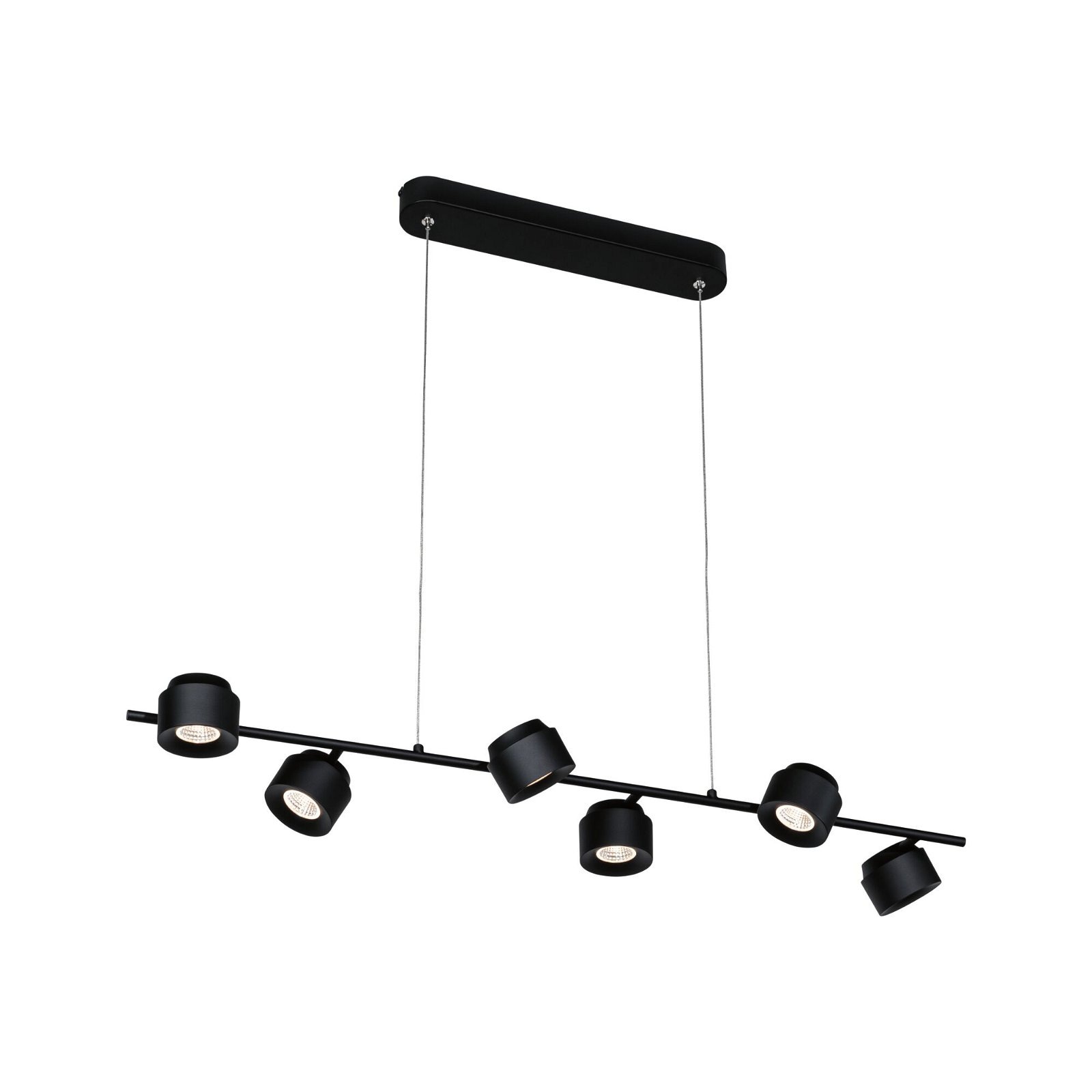 Paulmann LED Pendelleuchte »Puric Pane Smart Home Zigbee 6x6W Schwarz/Grau 230V Kunststoff/Metall«, 6 flammig