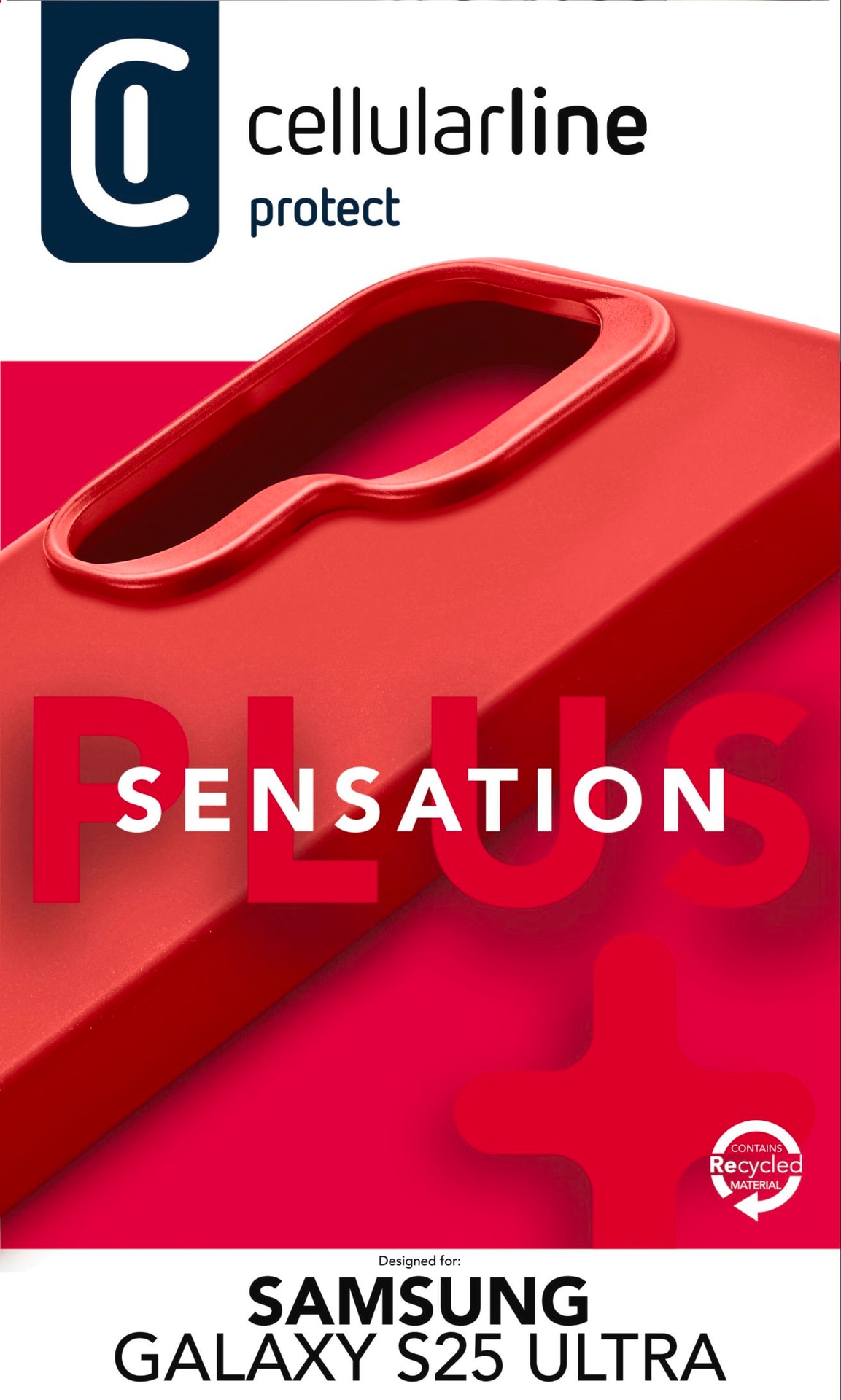 Cellularline Handyhülle »Sensation Case für Samsung Galaxy S25 Ultra«, Backcover, Schutzhülle, Handyschutzhülle, Case, Schutzcase, stoßfest