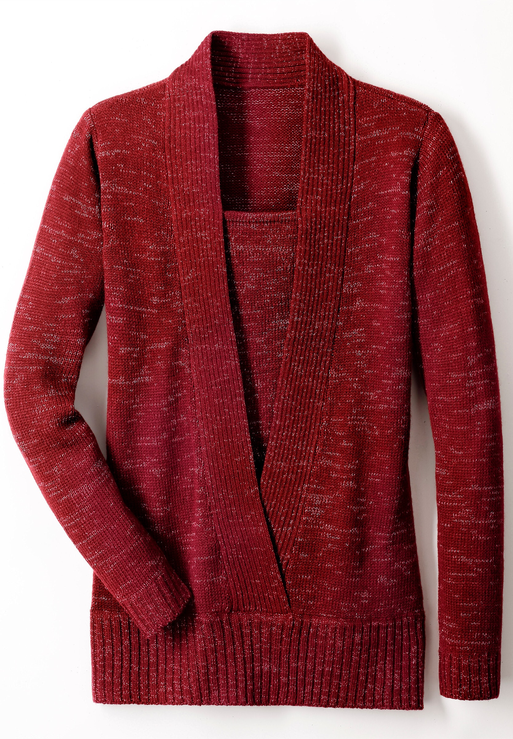 Sieh an! 2-in-1-Pullover »Pullover 2-in-1-Pullover mit Schalkragen-Optik«