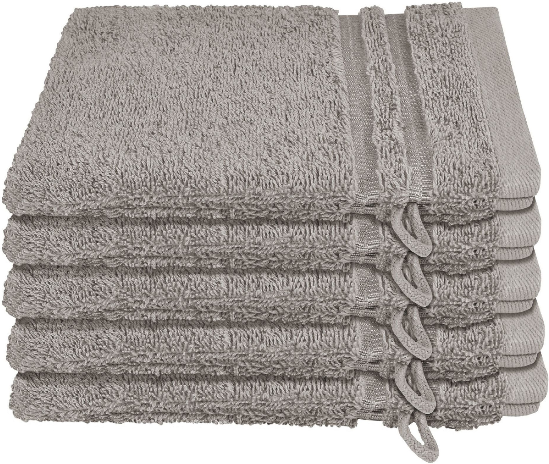 Schiesser Waschhandschuh "Milano Waschhandschuh-Set aus weicher Baumwolle in Frottier-Qualität" mit Webbordüre