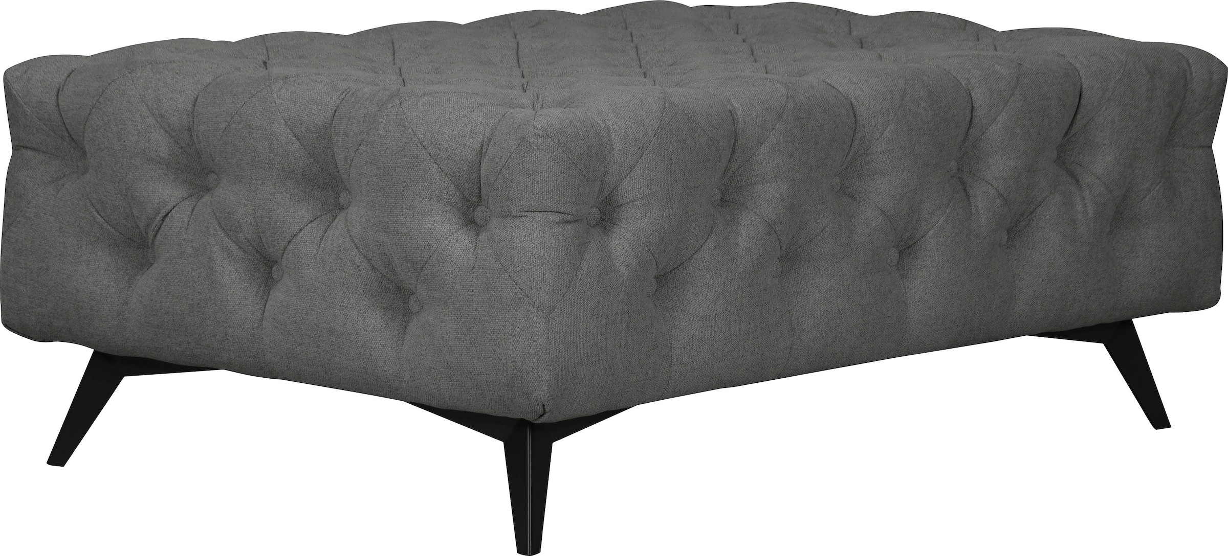 Leonique Polsterhocker »Amaury«, Chesterfield-Optik, Breite 120cm, Fußfarbe wählbar