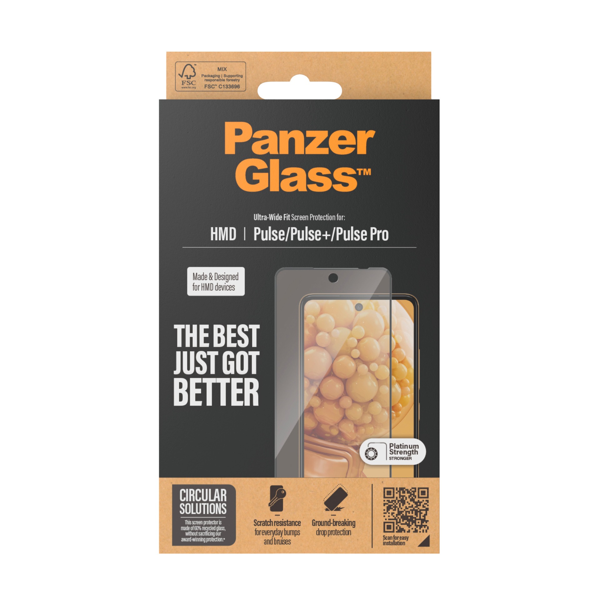 CARE by PanzerGlass Displayschutzglas »Ultra-Wide Fit Screen Protector«, für HMD Pulse-HMD Pulse+-HMD Pulse Pro, Displayschutzfolie, Schutzfolie, Bildschirmschutz, kratz- & stoßfest
