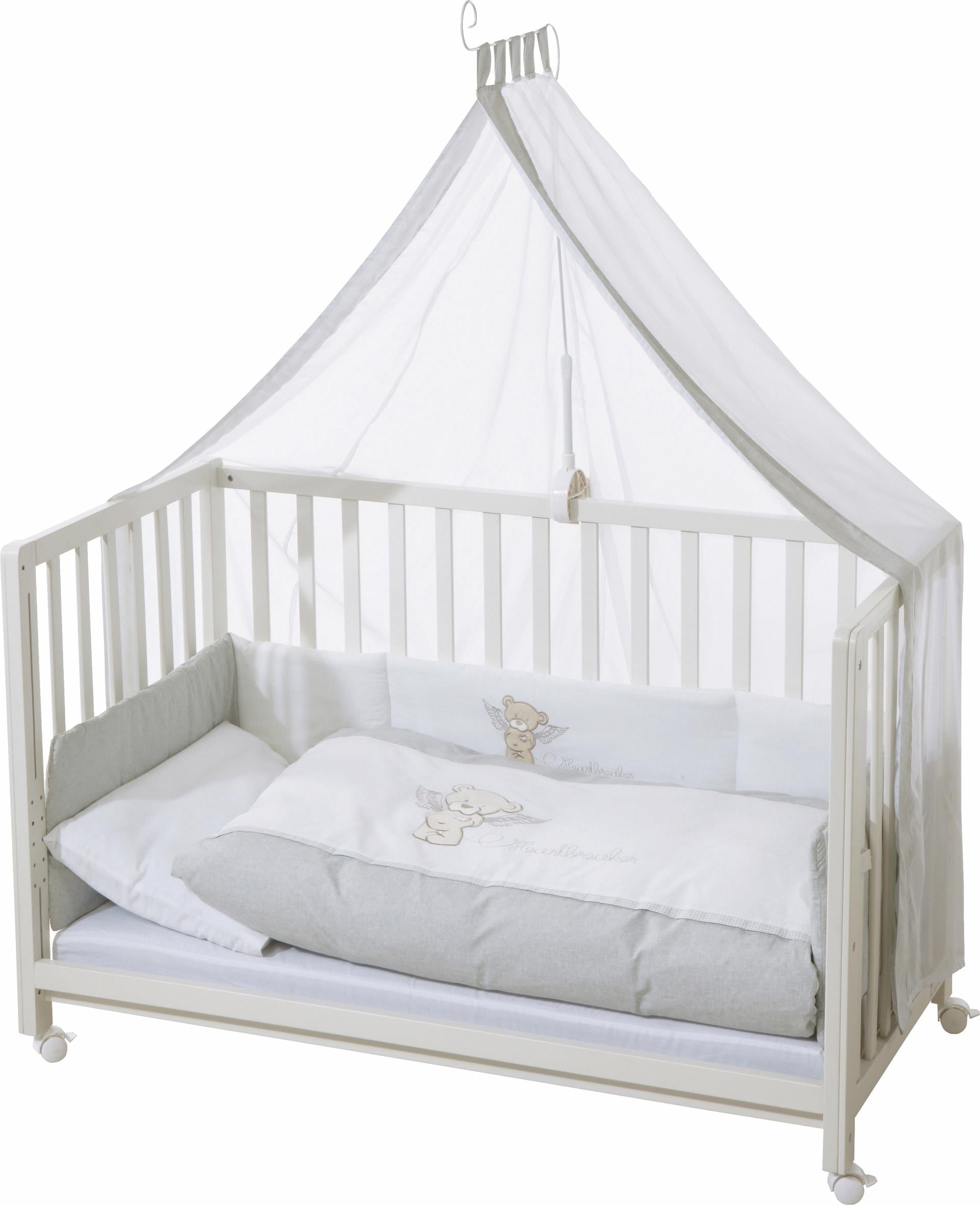 roba® Babybett »Room bed - Dekor Heartbreaker«, als Beistell-, Kinder- und Juniorbett verwendbar